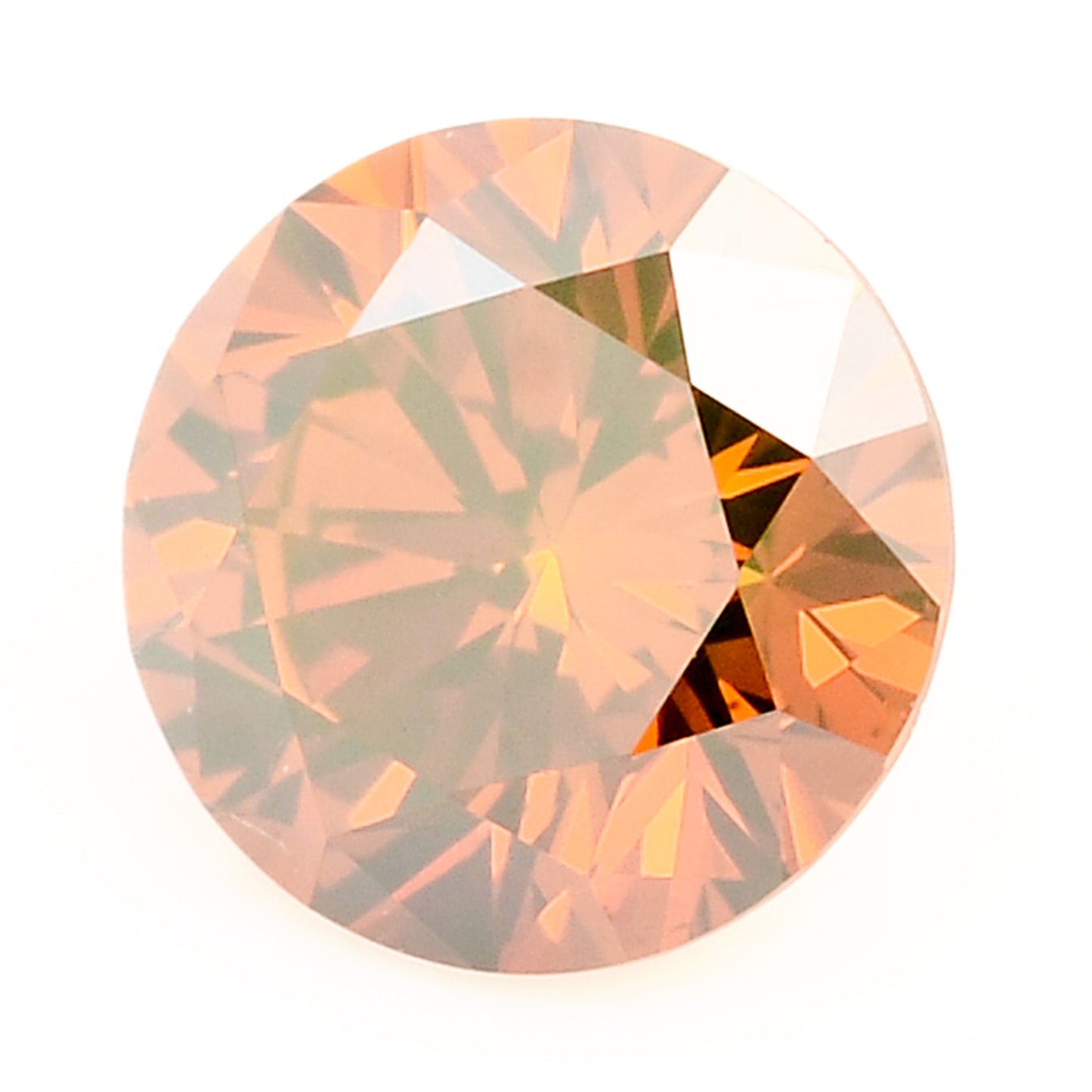 0.28 Red Diamond Round Loose Gemstone
