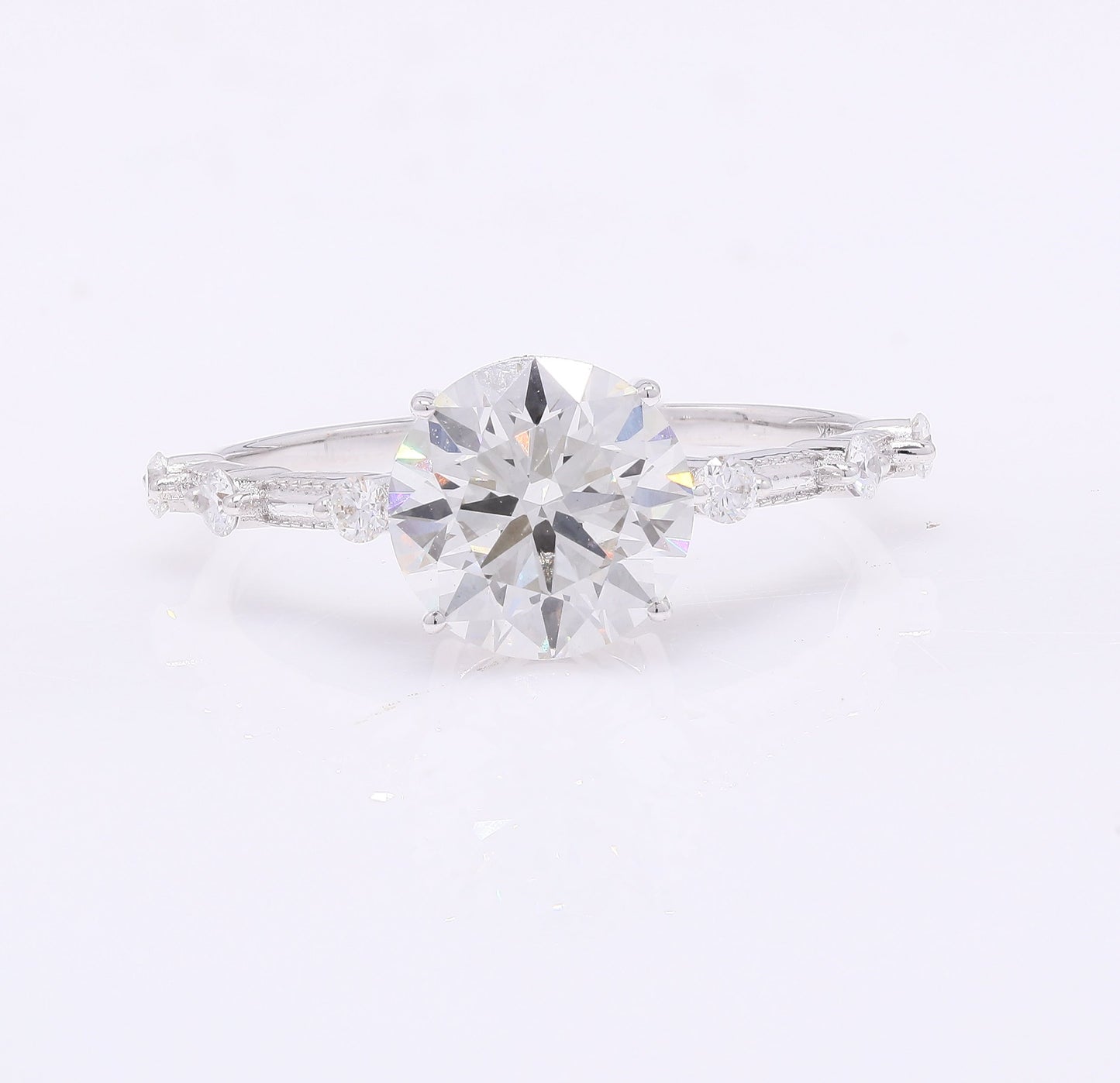 2.16 Carats Lab Grown Diamond 14K Gold Ring