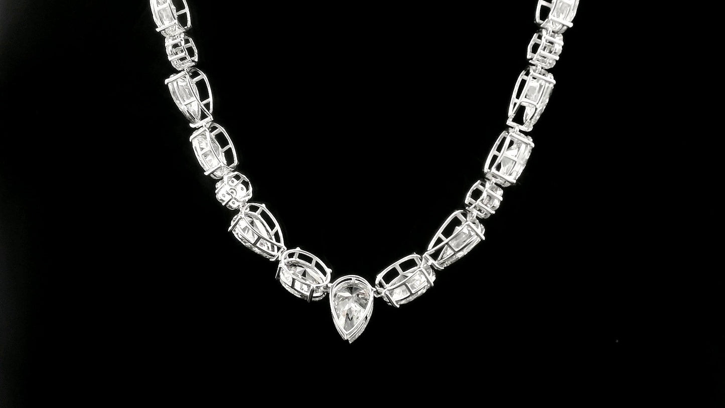 47.63 Carats Lab Grown Diamond 14K Gold Necklace