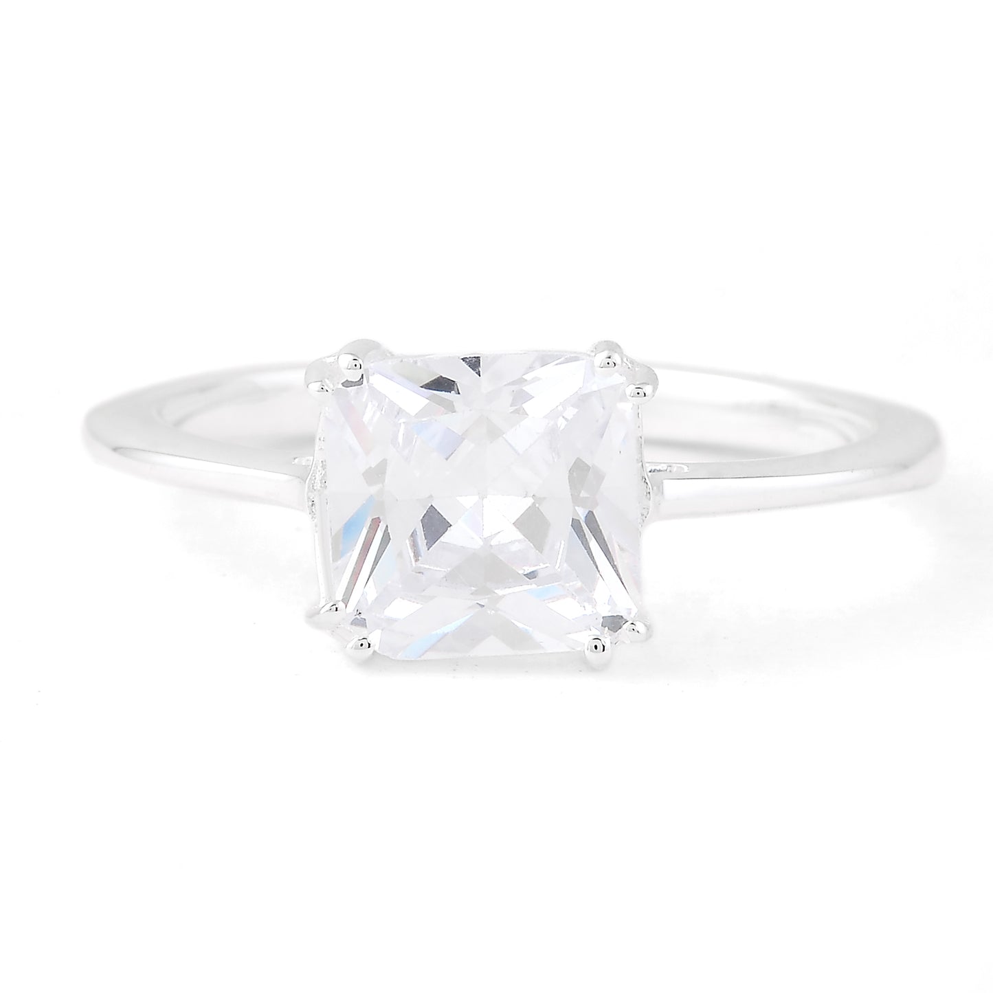 4.11 Ct Octagon Cubic Zirconia 925 Sterling Silver Ring