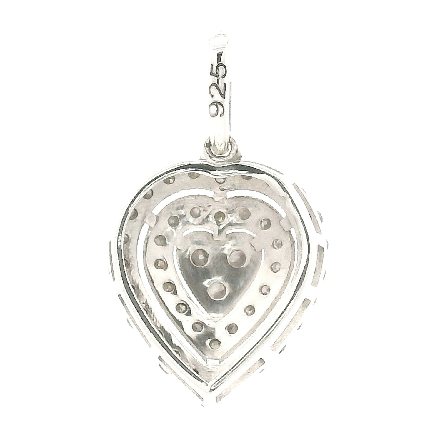 0.47 Ct Round Diamond, 925 Sterling Silver Pendant