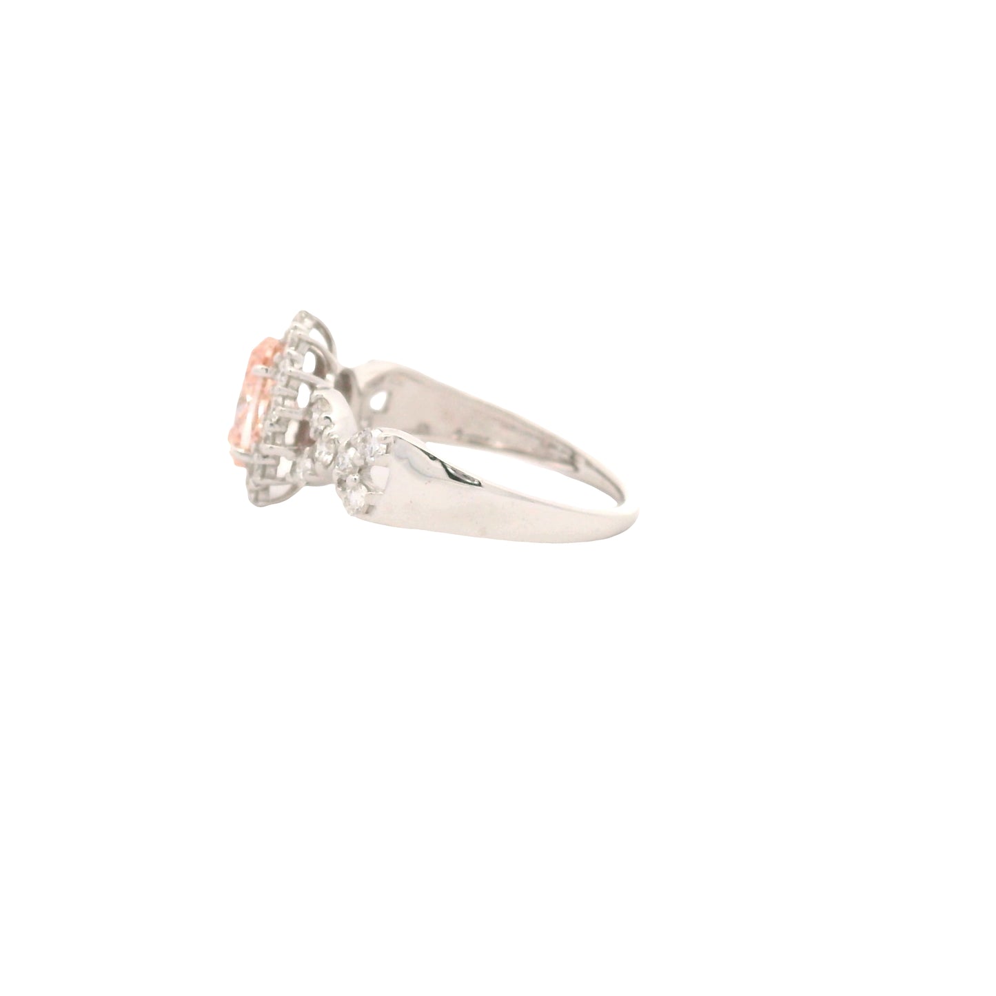 1.75 Carats Pink Lab Grown Diamond 14K Gold Ring