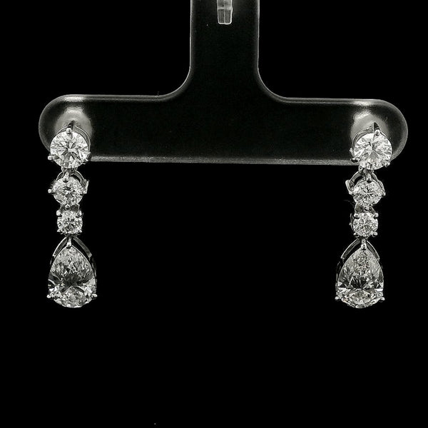 3.74 Carats Lab Grown Diamond 14K Gold Earrings