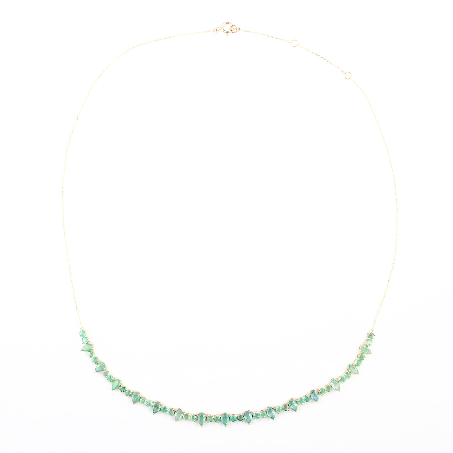 4.93 Carat Emerald 14K Gold Necklace