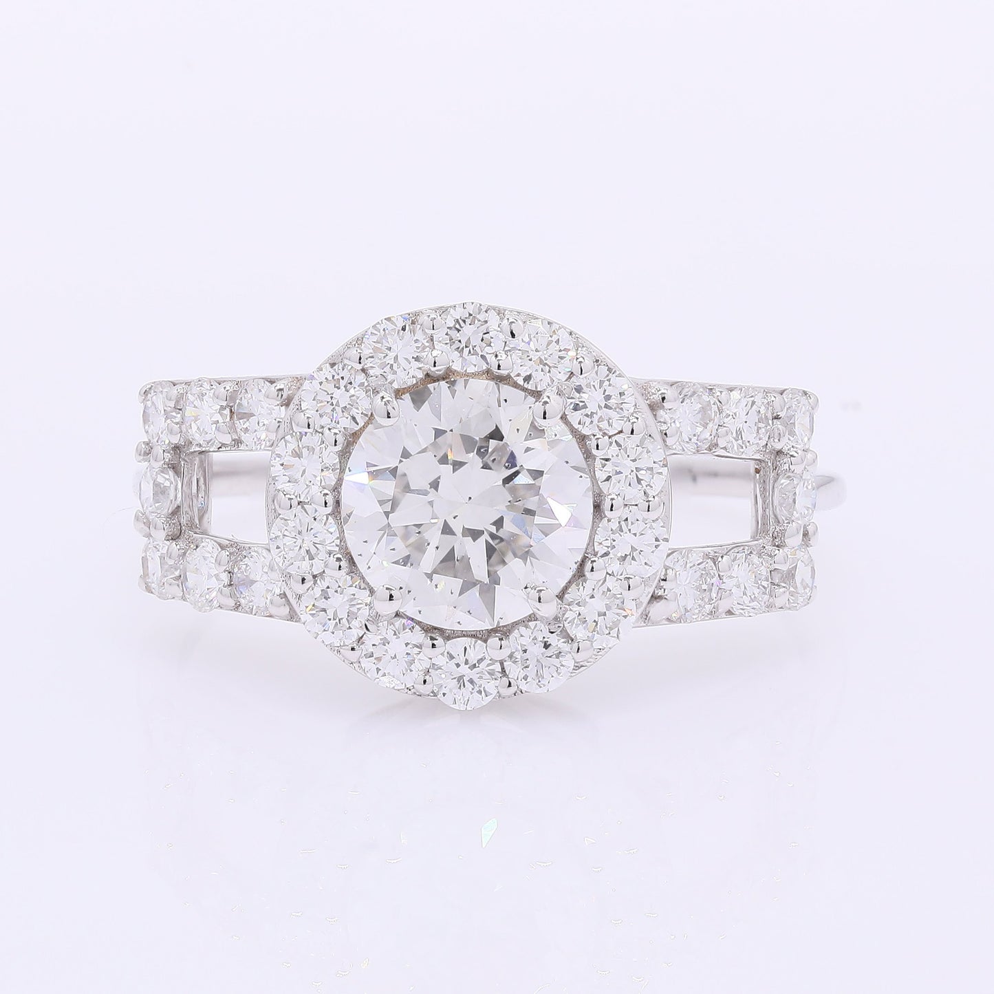 2.10 Carats Lab Grown Diamond 14K Gold Ring