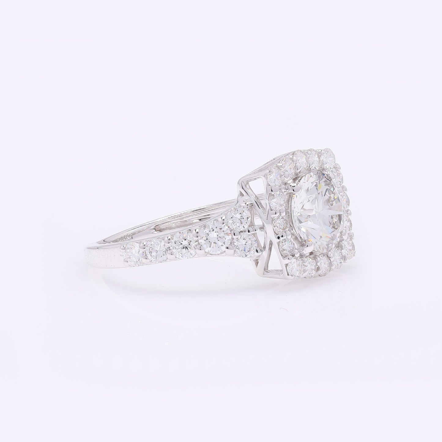 2.10 Carats Lab Grown Diamond 14K Gold Ring