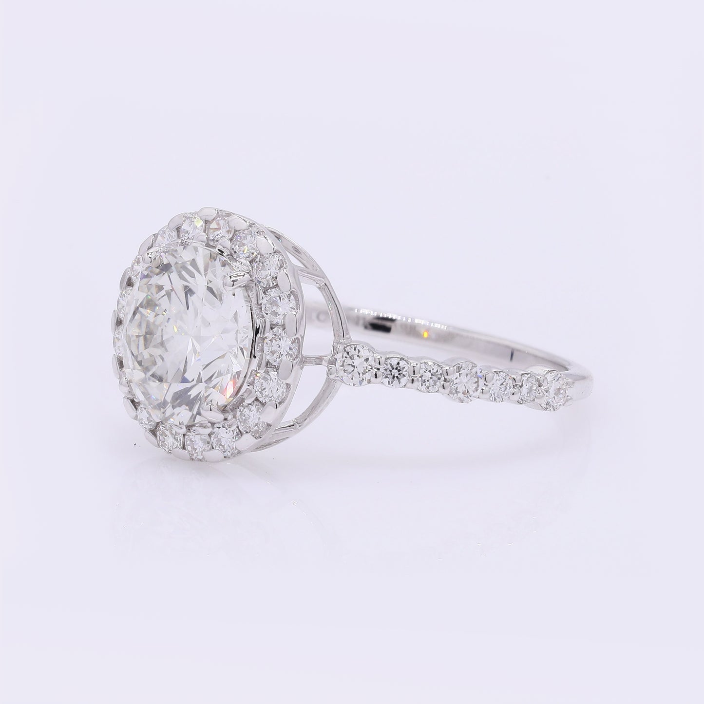 2.64 Carats Lab Grown Diamond 14K Gold Ring