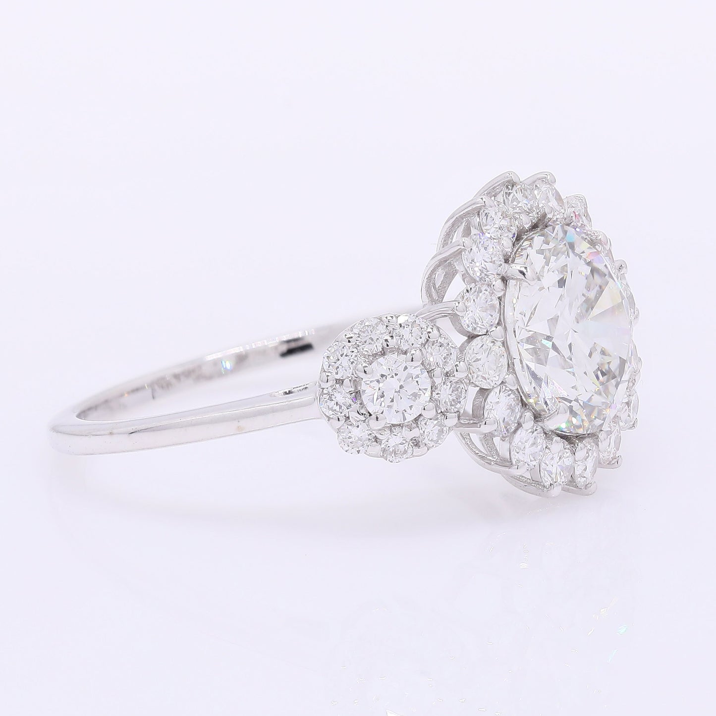 2.87 Carats Lab Grown Diamond 14K Gold Ring