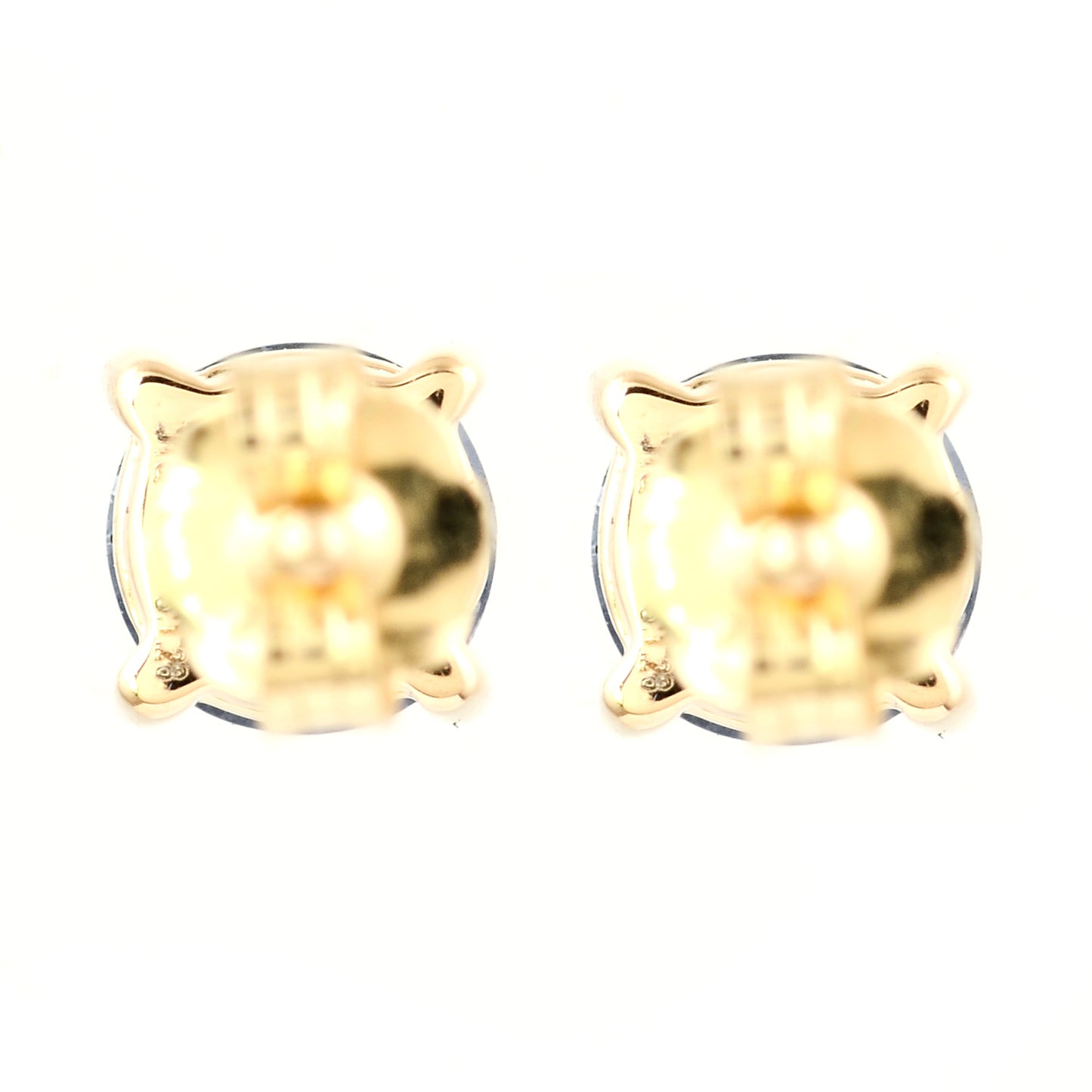 1.40 Ct Round Sapphire 14K Gold Earrings
