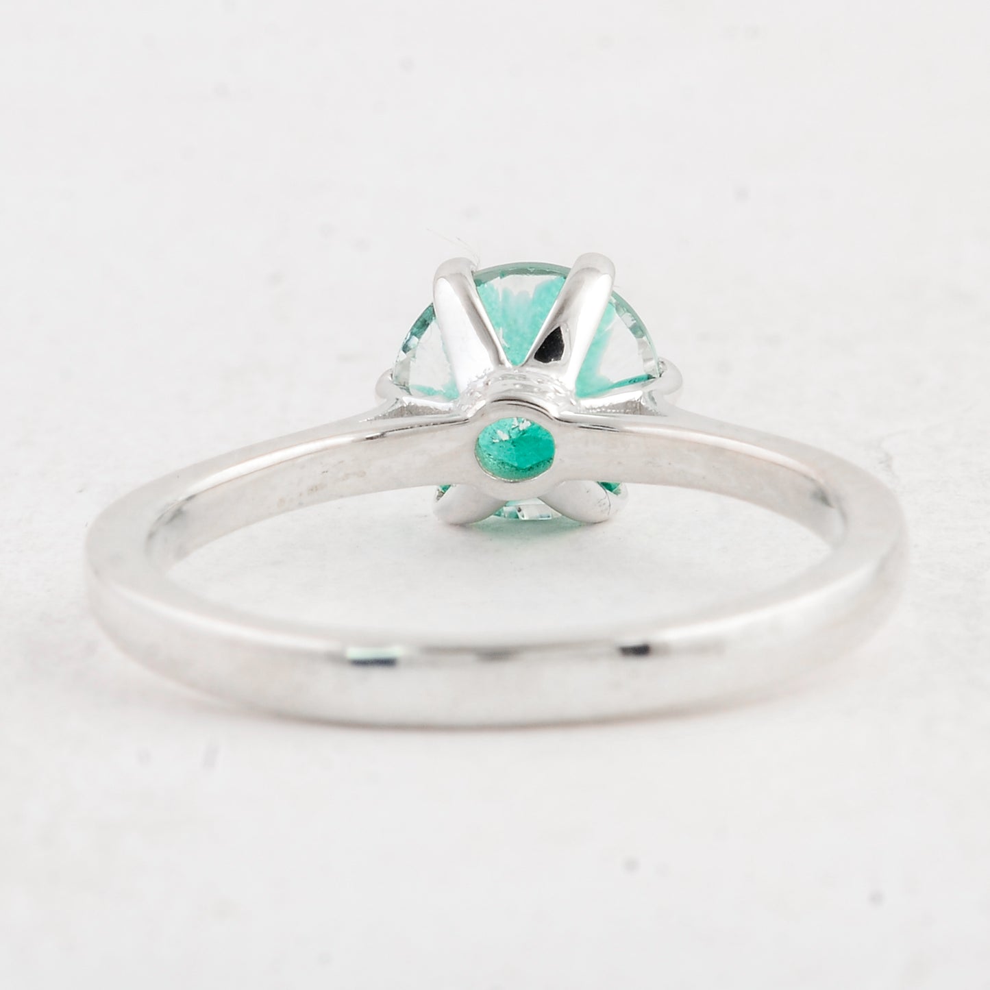 1.62 Ct Round Green Topaz 925 Sterling Silver Ring