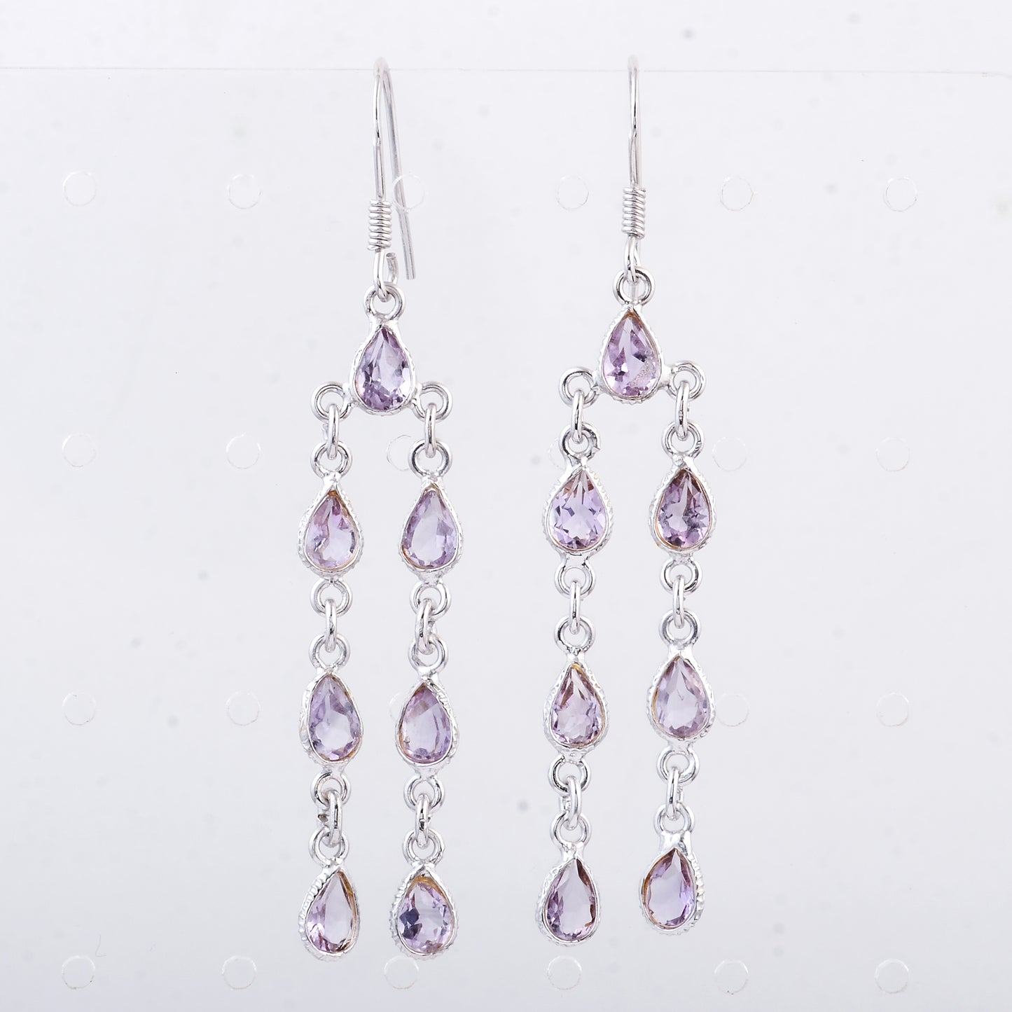 10.33 Ct Amethyst 925 Sterling Silver Earrings
