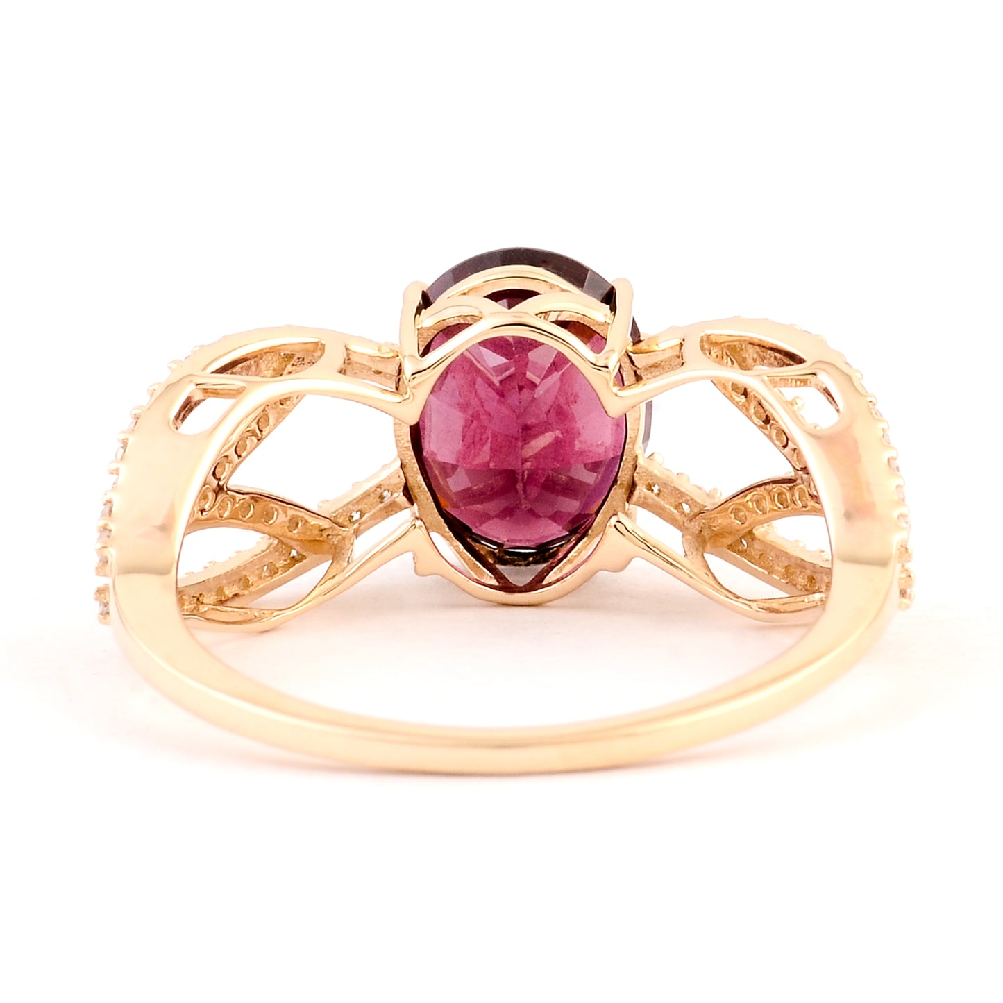 3.18 Ct Natural Pyrope-Almandite Garnet 14K Gold Ring