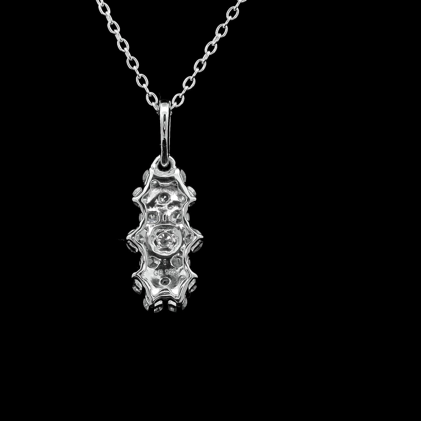 0.93 Ct Round Lab Grown Diamond 925 Sterling Silver Pendant