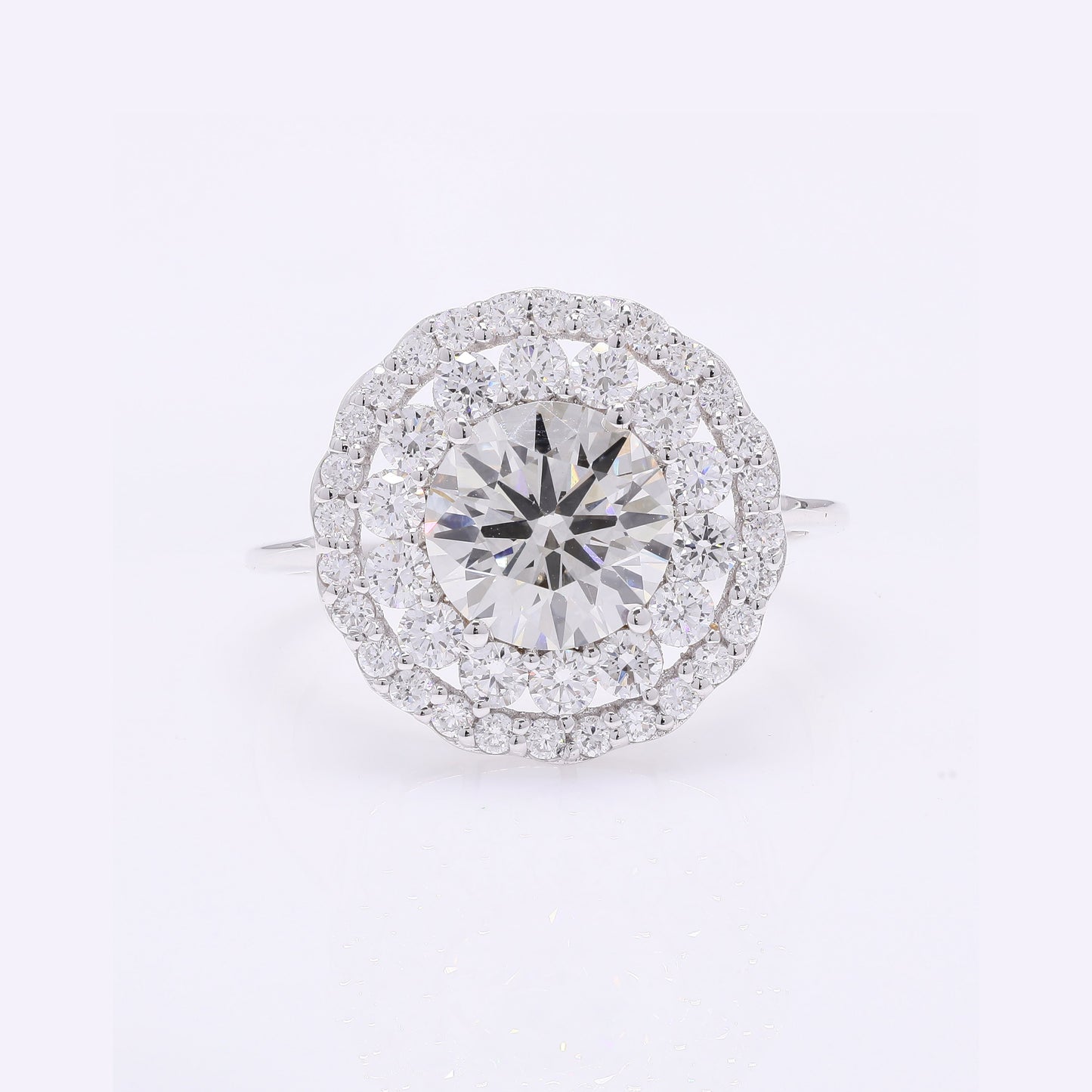 2.93 Carats Lab Grown Diamond 14K Gold Ring
