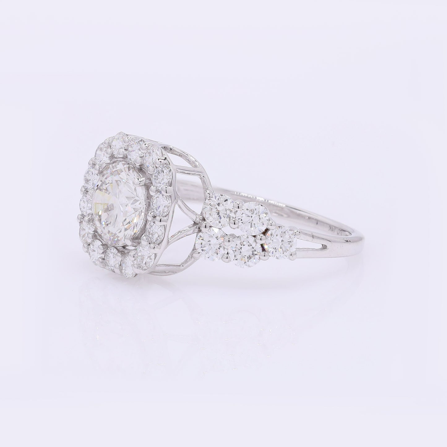 2.16 Carats Lab Grown Diamond 14K Gold Ring