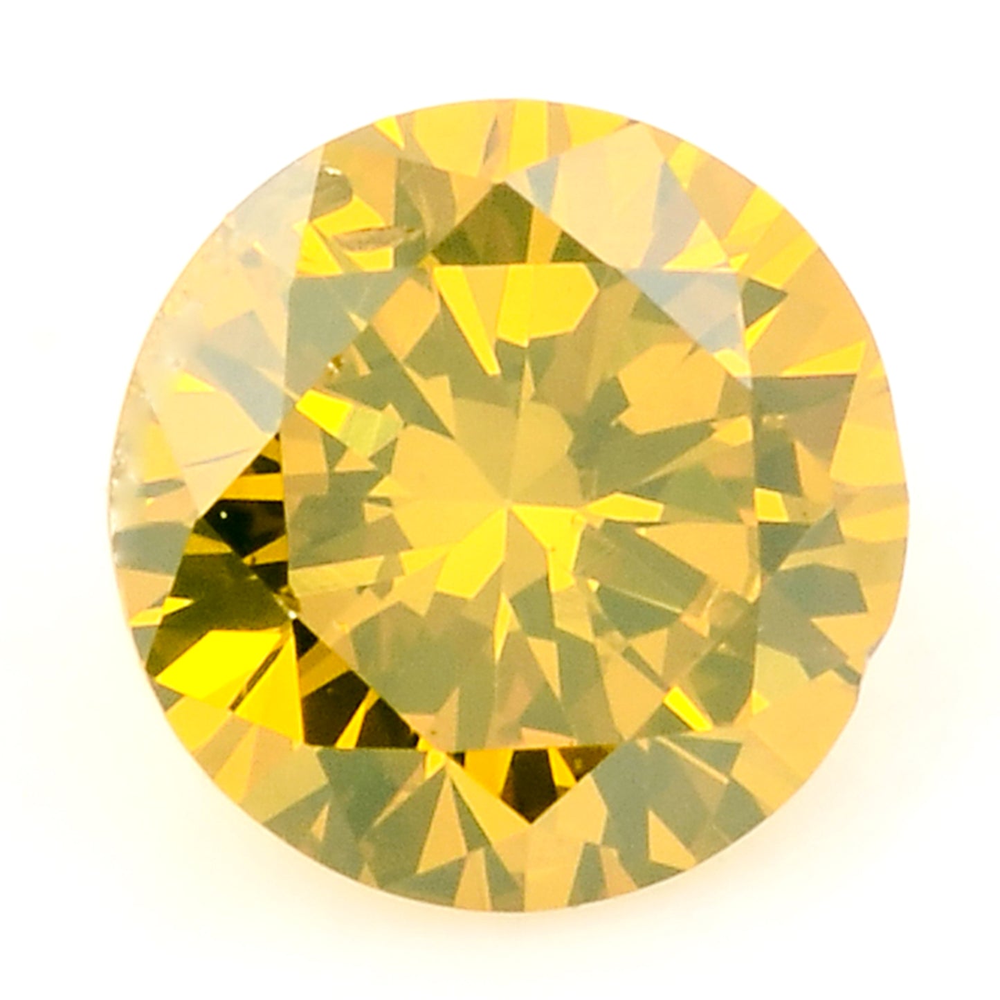0.25 Yellow Diamond Round Loose Gemstone