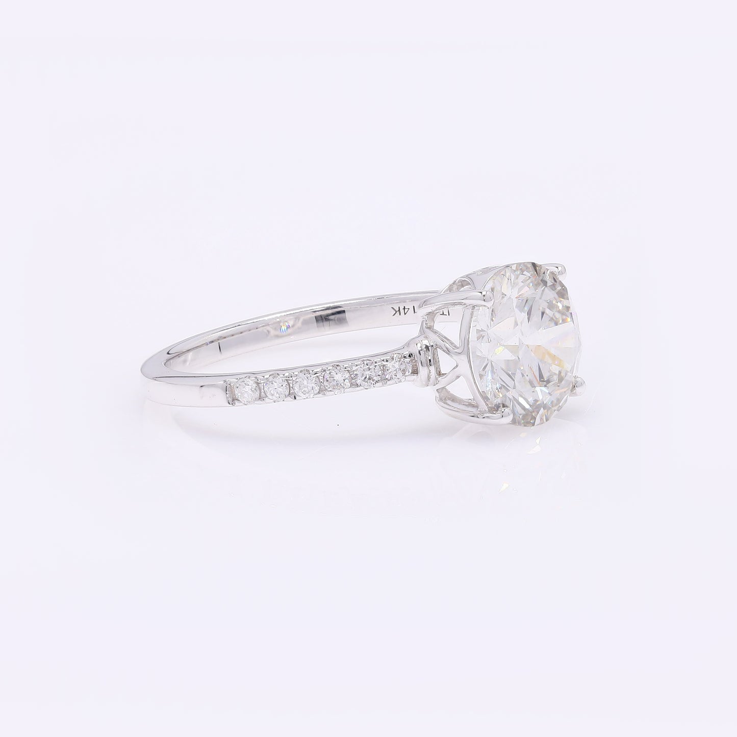 2.28 Carats Lab Grown Diamond 14K Gold Ring