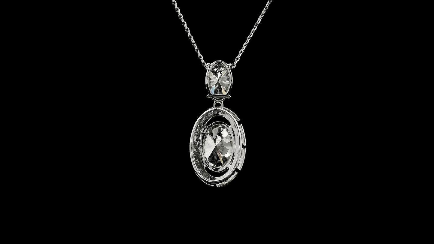 3.51 Carats Lab Grown Diamond 14K Gold Pendant
