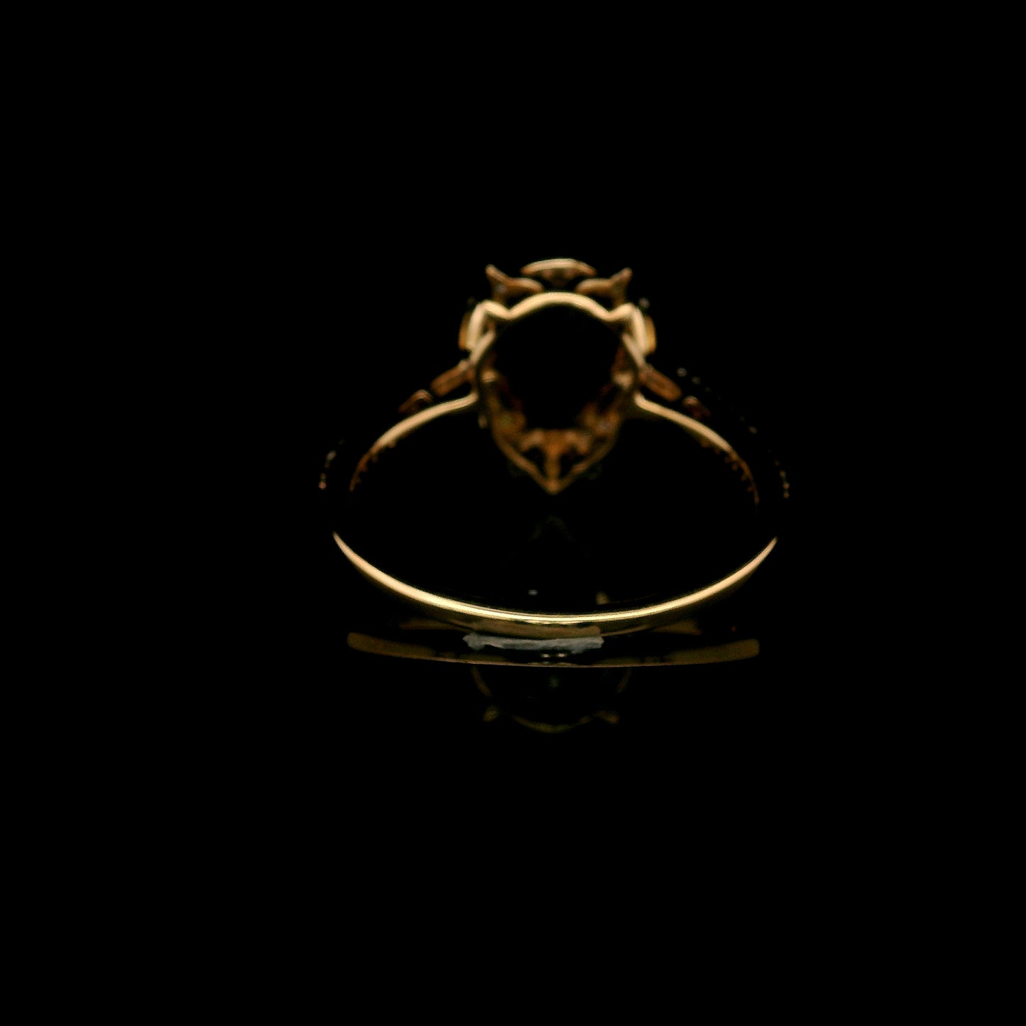 2.29 Ct Pear Mixed Cut Lab Grown Sapphire 14K Gold Ring