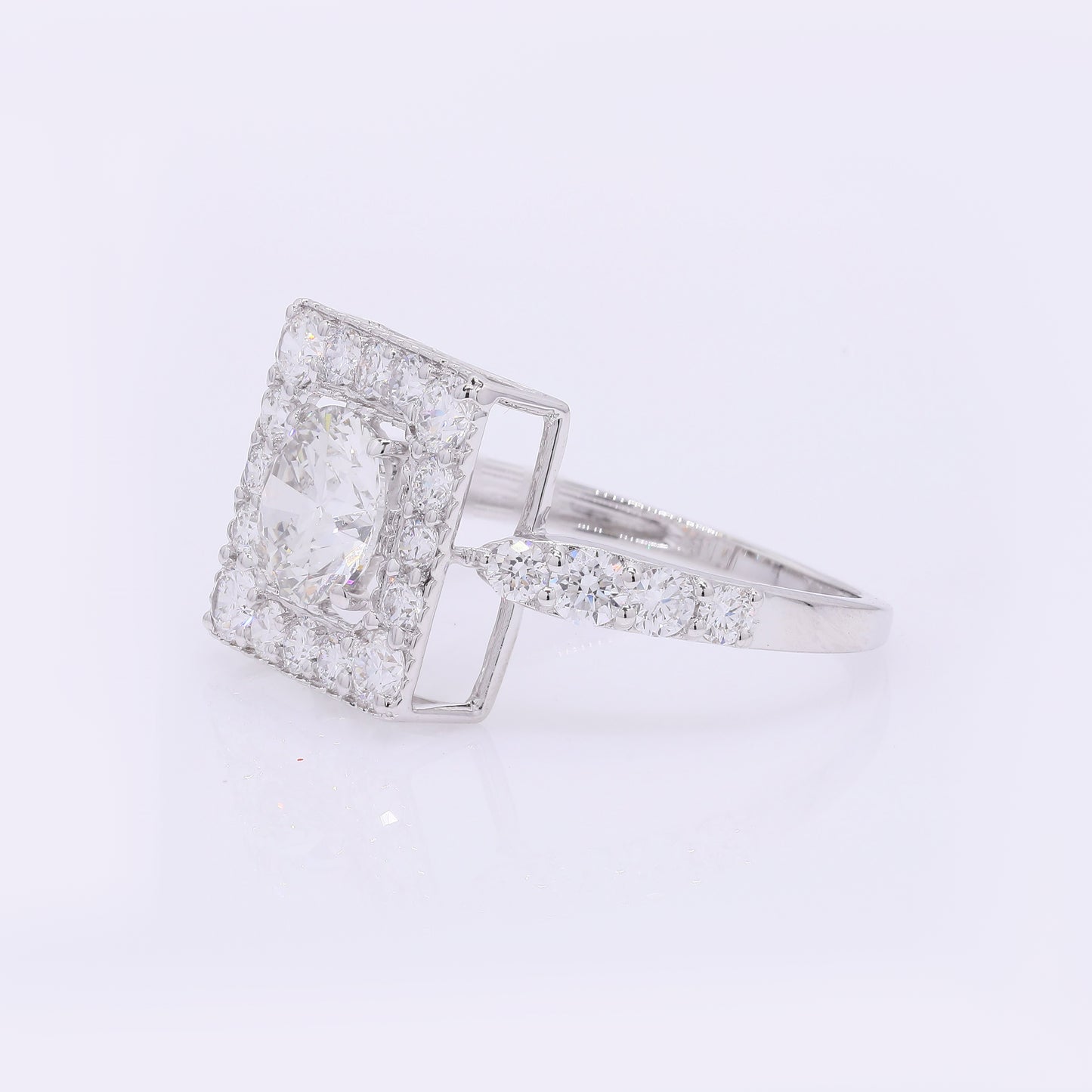 2.18 Carats Lab Grown Diamond 14K Gold Ring