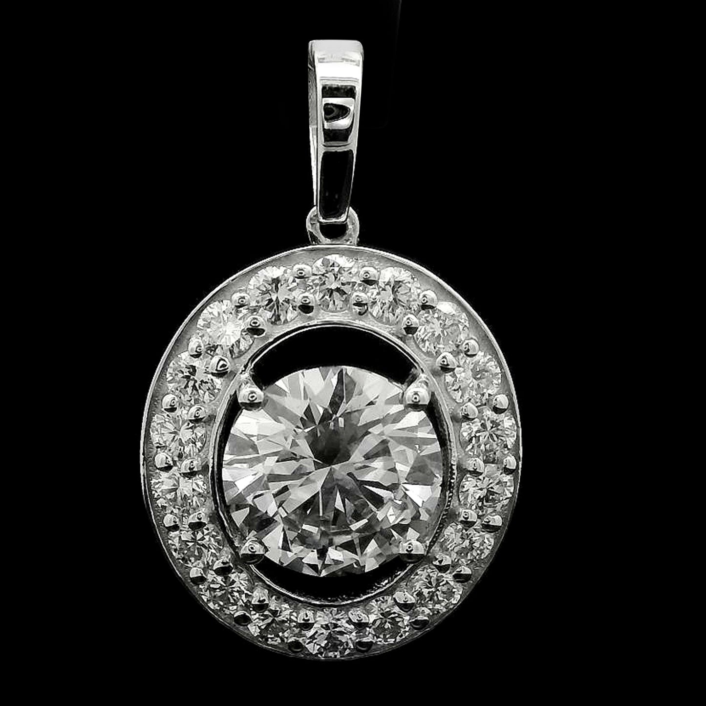 2.07 Carats Lab Grown Diamond 14K Gold Pendant