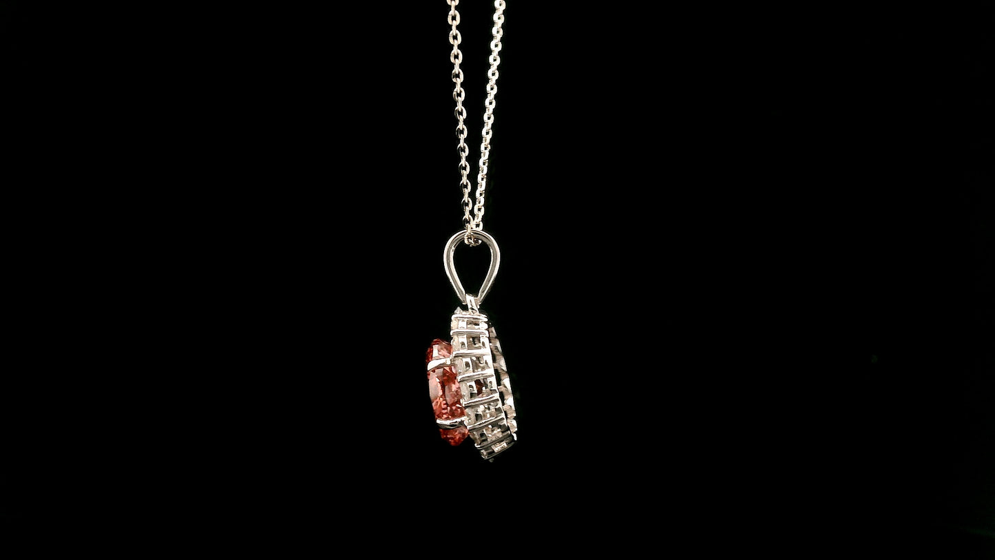 2.51 Carats Pink Lab Grown Diamond 14K Gold Pendant