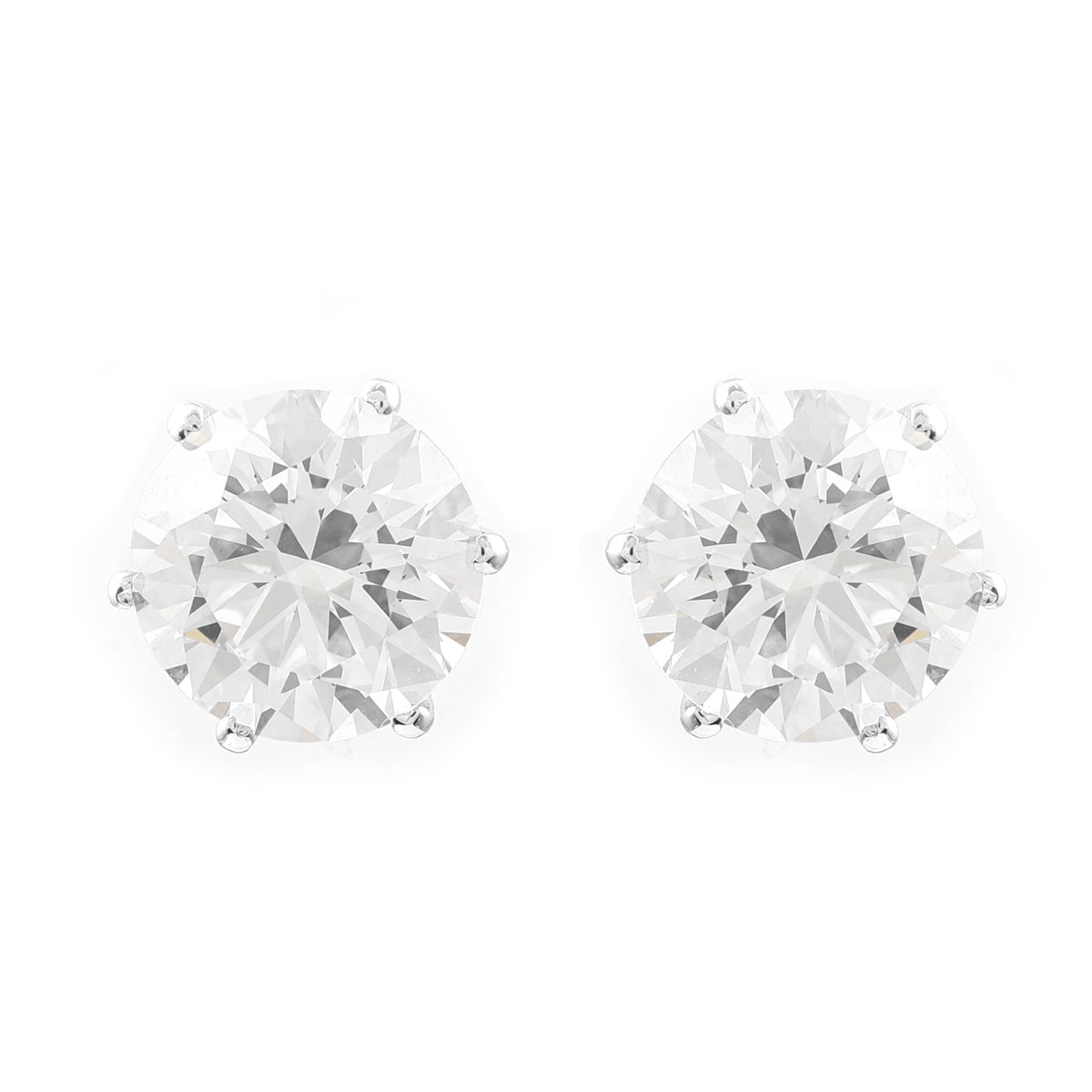 3.10 Carats Lab Grown Diamond 14K Gold Earrings