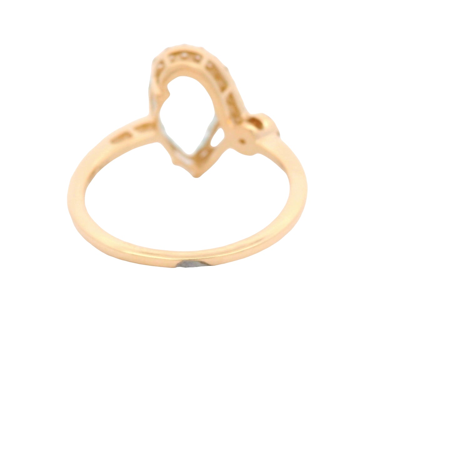2.15 Ct Pear Aquamarine 14K Gold Ring