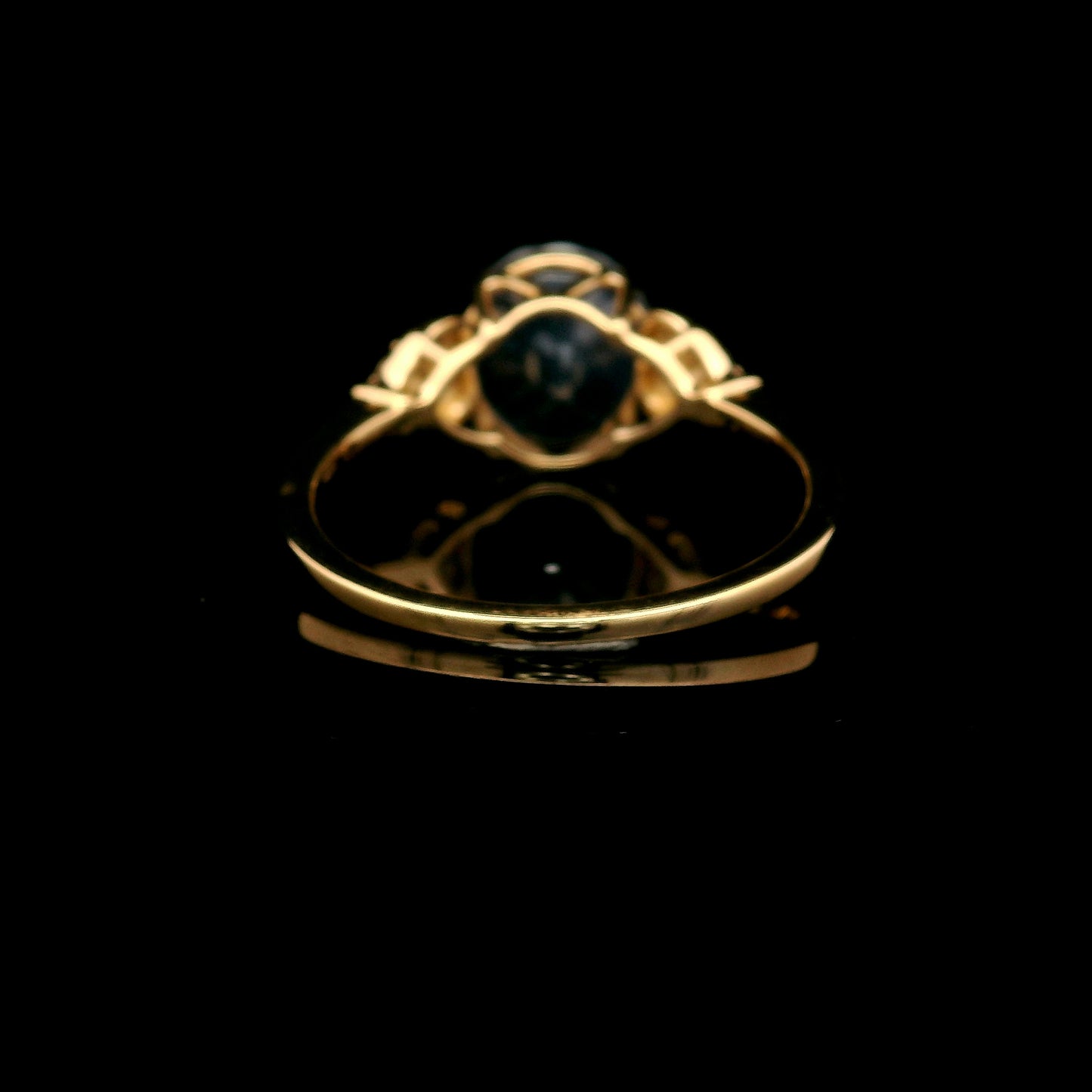 3.01 Ct Oval Mixed Cut Natural Corundum Sapphire 14K Gold Ring