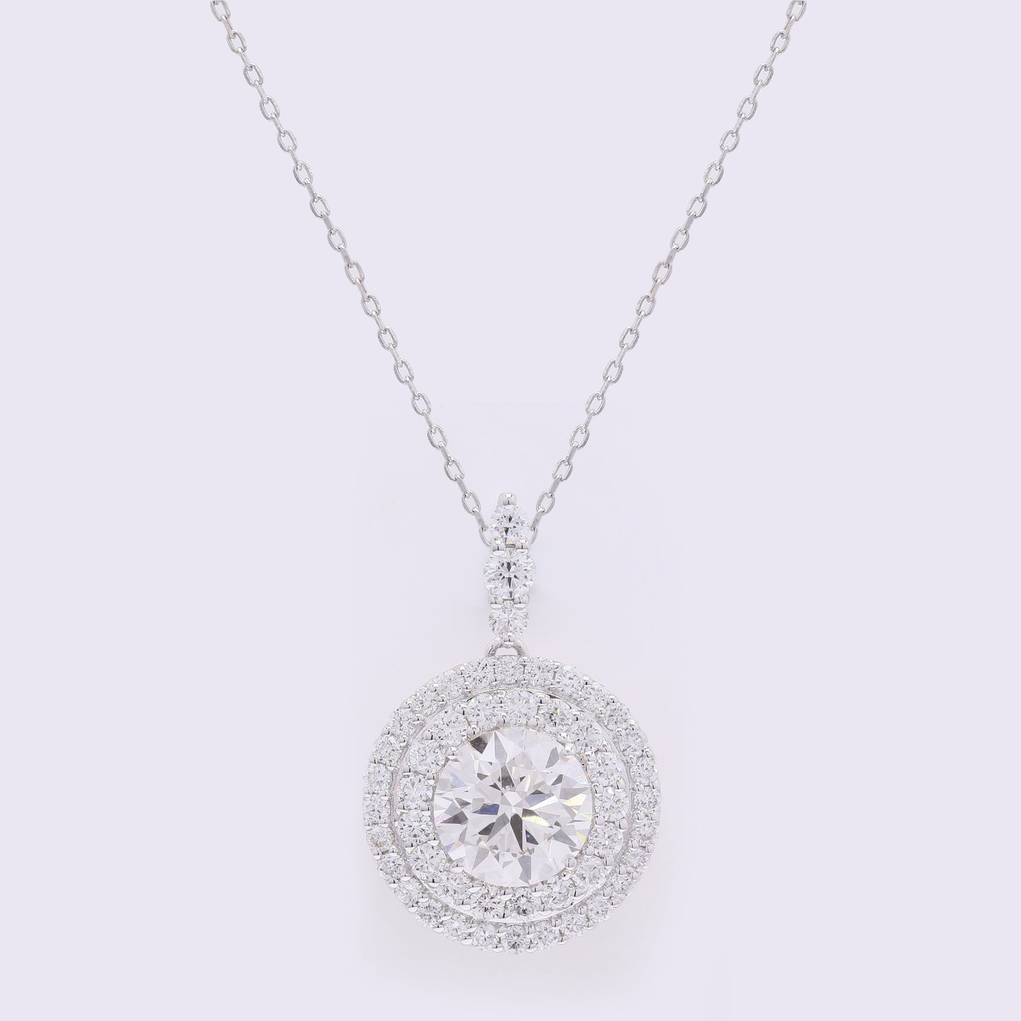 3.04 Carats Lab Grown Diamond 14K Gold Pendant