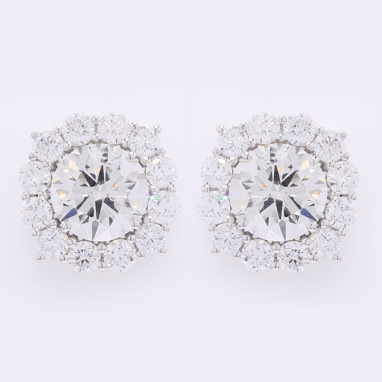 5.13 Carats Lab Grown Diamond 14K Gold Earrings
