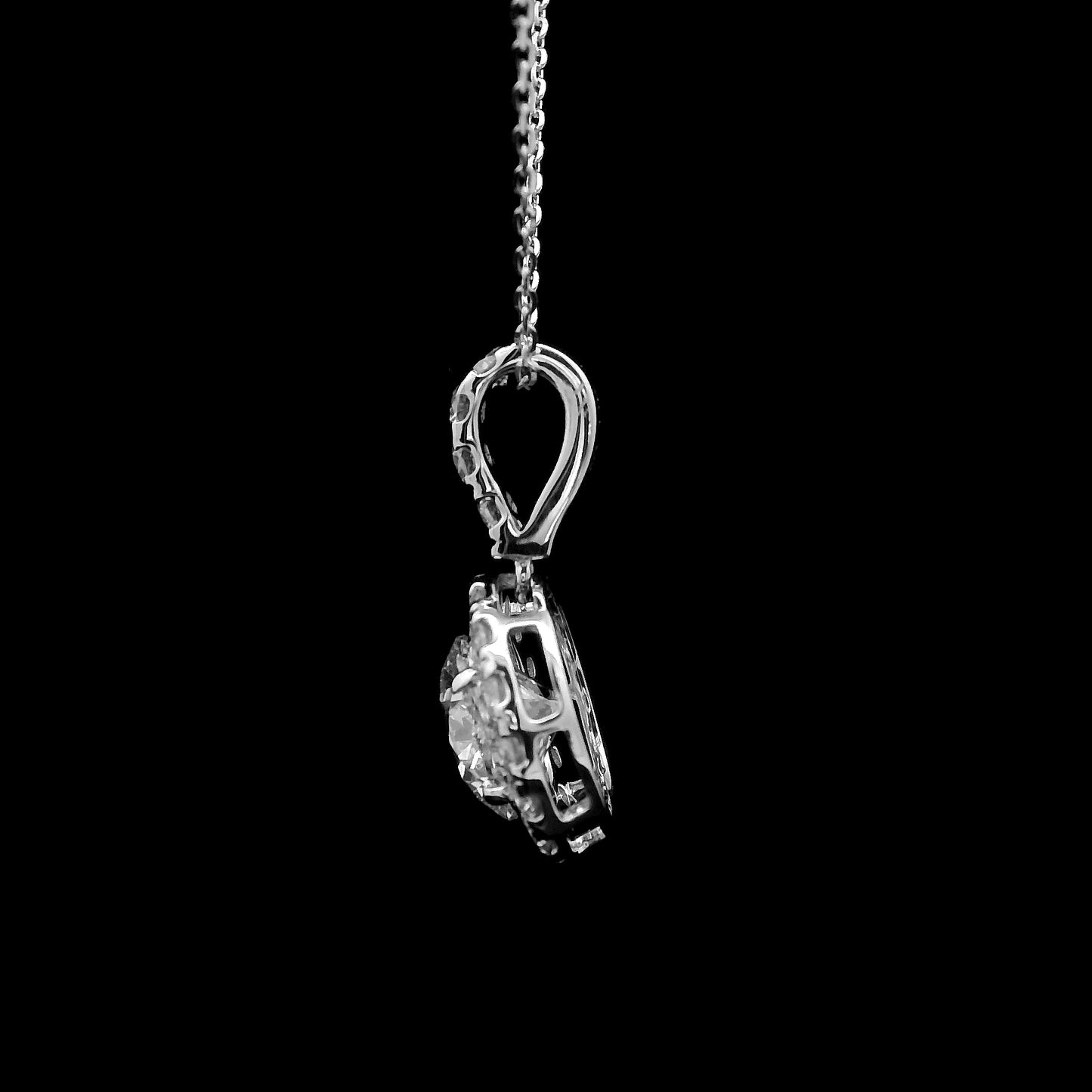 2.01 Carats Lab Grown Diamond 14K Gold Pendant