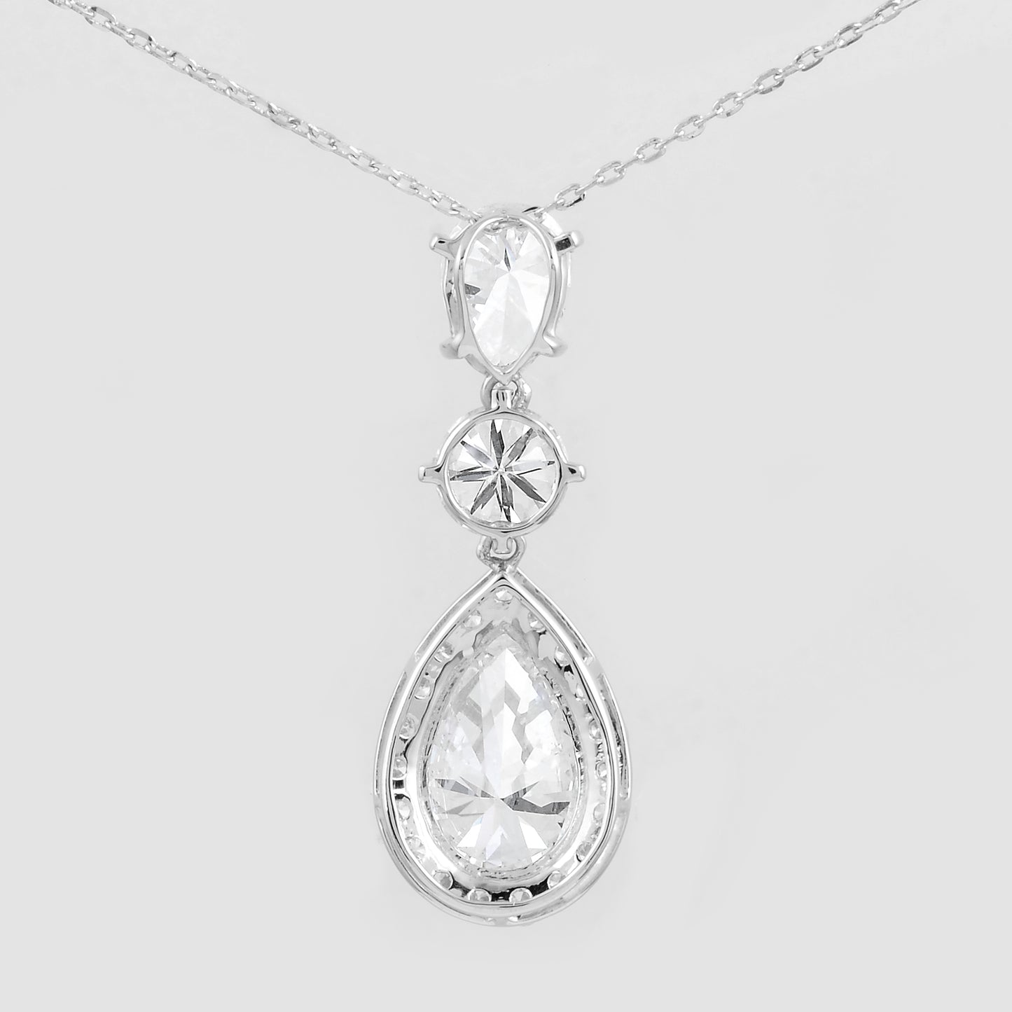 3.00 Carats Lab Grown Diamond 14K Gold Pendant