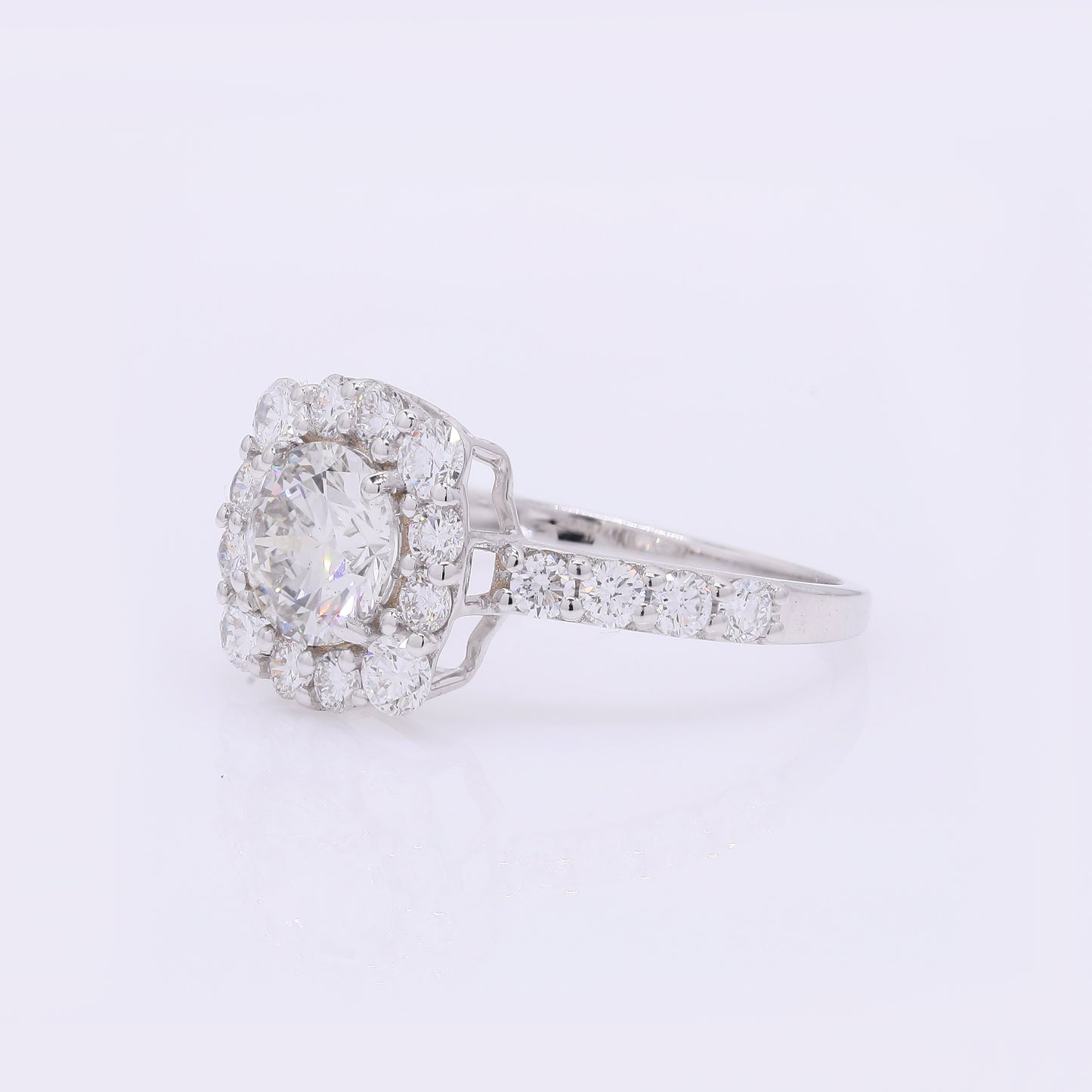 2.03 Carats Lab Grown Diamond 14K Gold Ring
