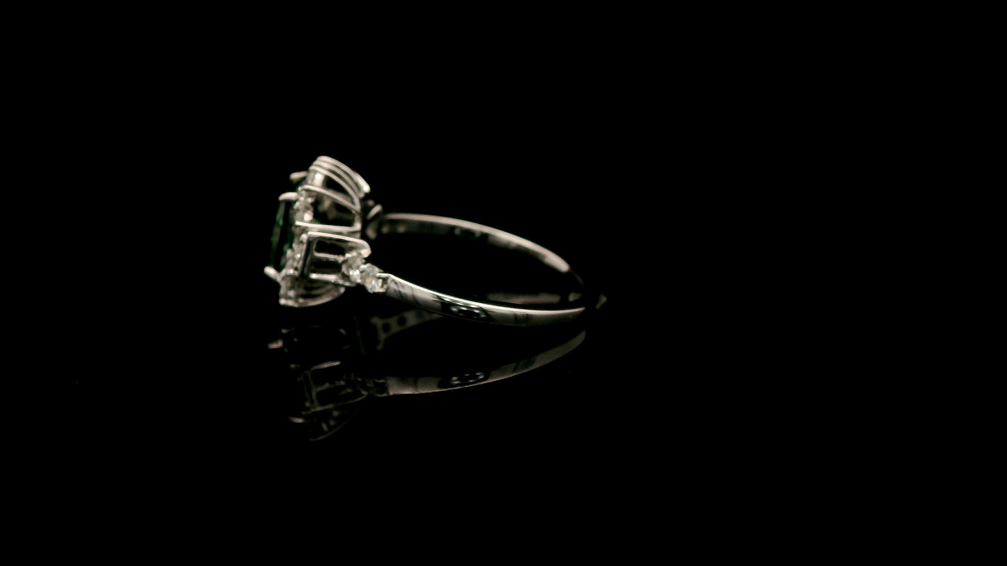 2.03 Carats Green Lab Grown Diamond 14K Gold Ring
