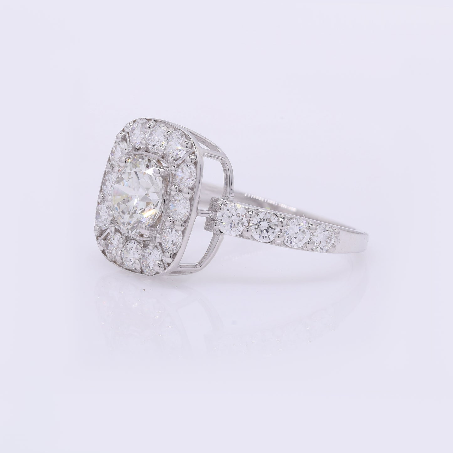 2.32 Carats Lab Grown Diamond 14K Gold Ring