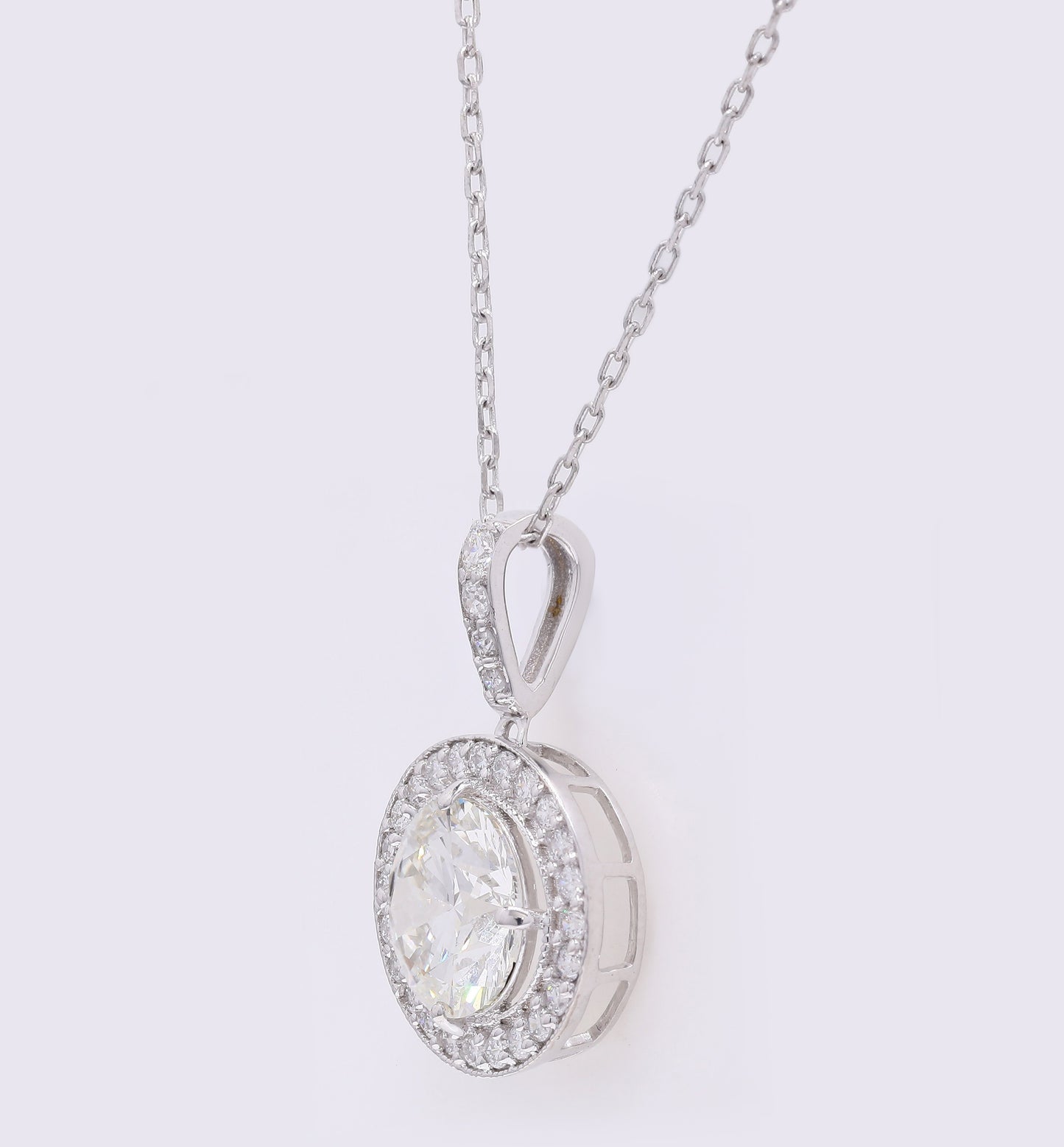 2.37 Carats Lab Grown Diamond 14K Gold Pendant