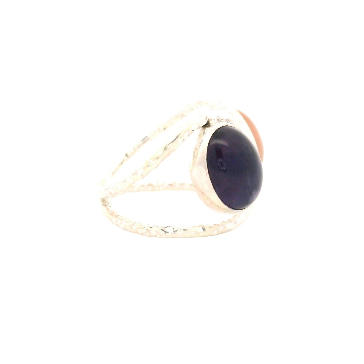 13.23 Ct Amethyst, Moonstone 925 Sterling Silver Ring