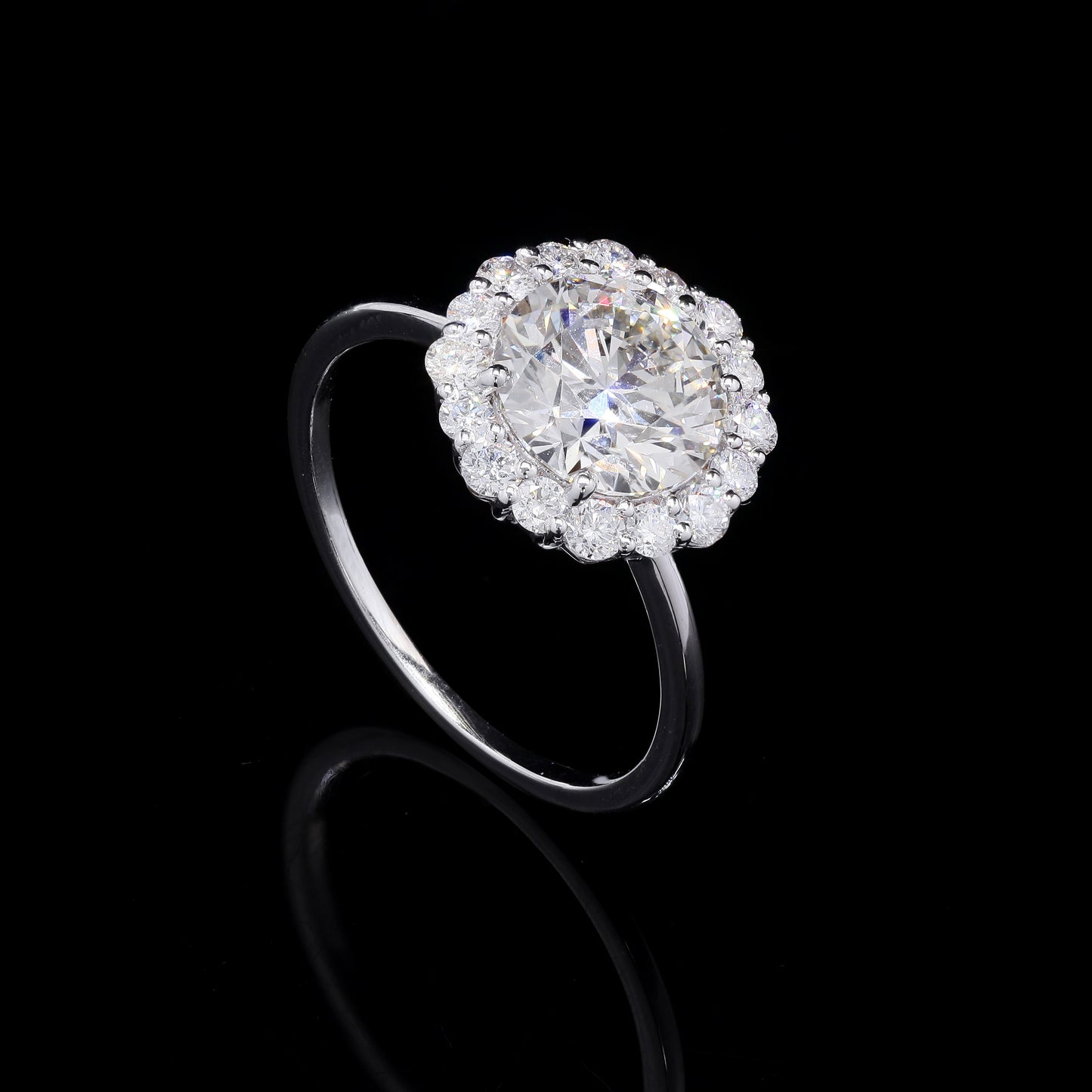 2.62 Carats Lab Grown Diamond 14K Gold Ring