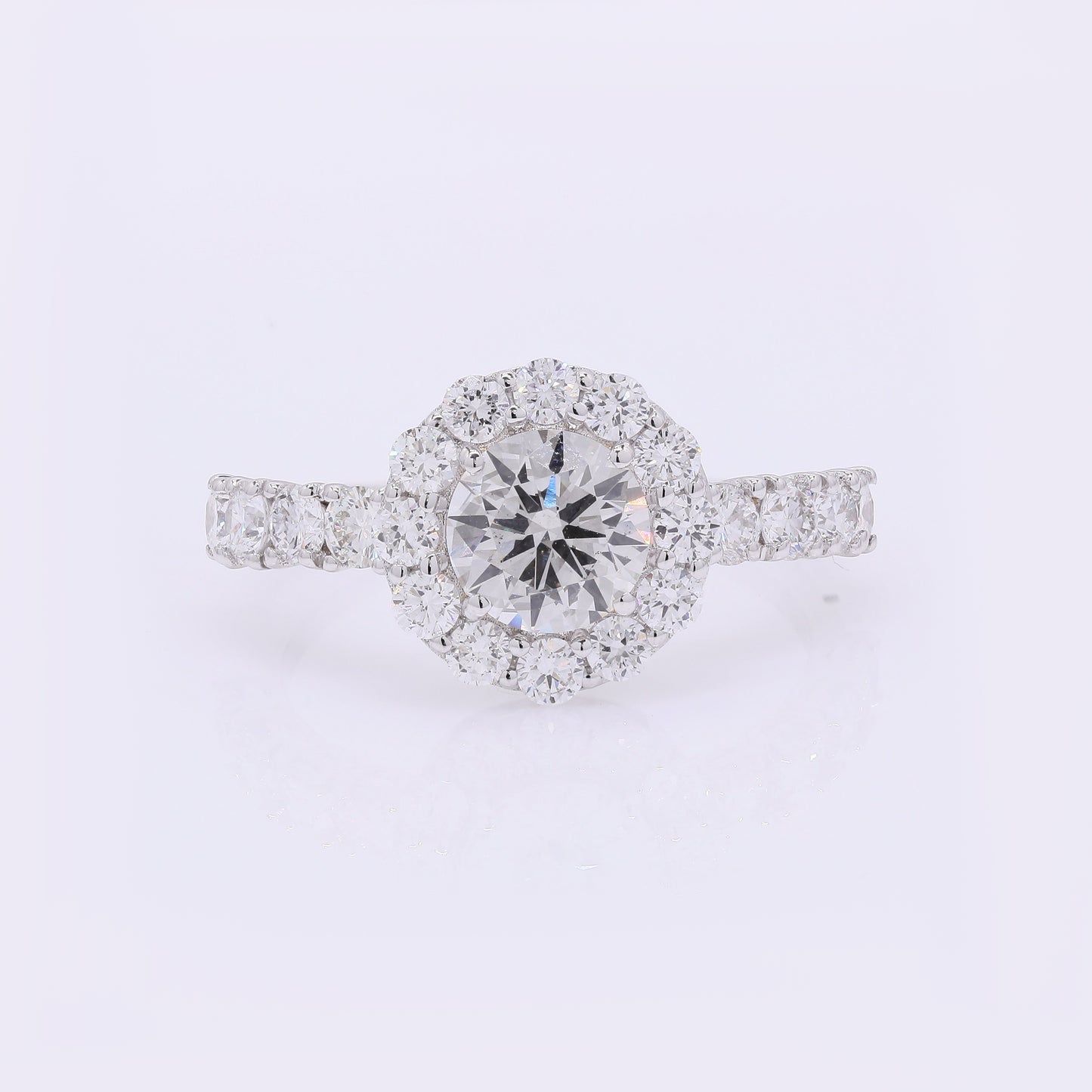 2.10 Carats Lab Grown Diamond 14K Gold Ring