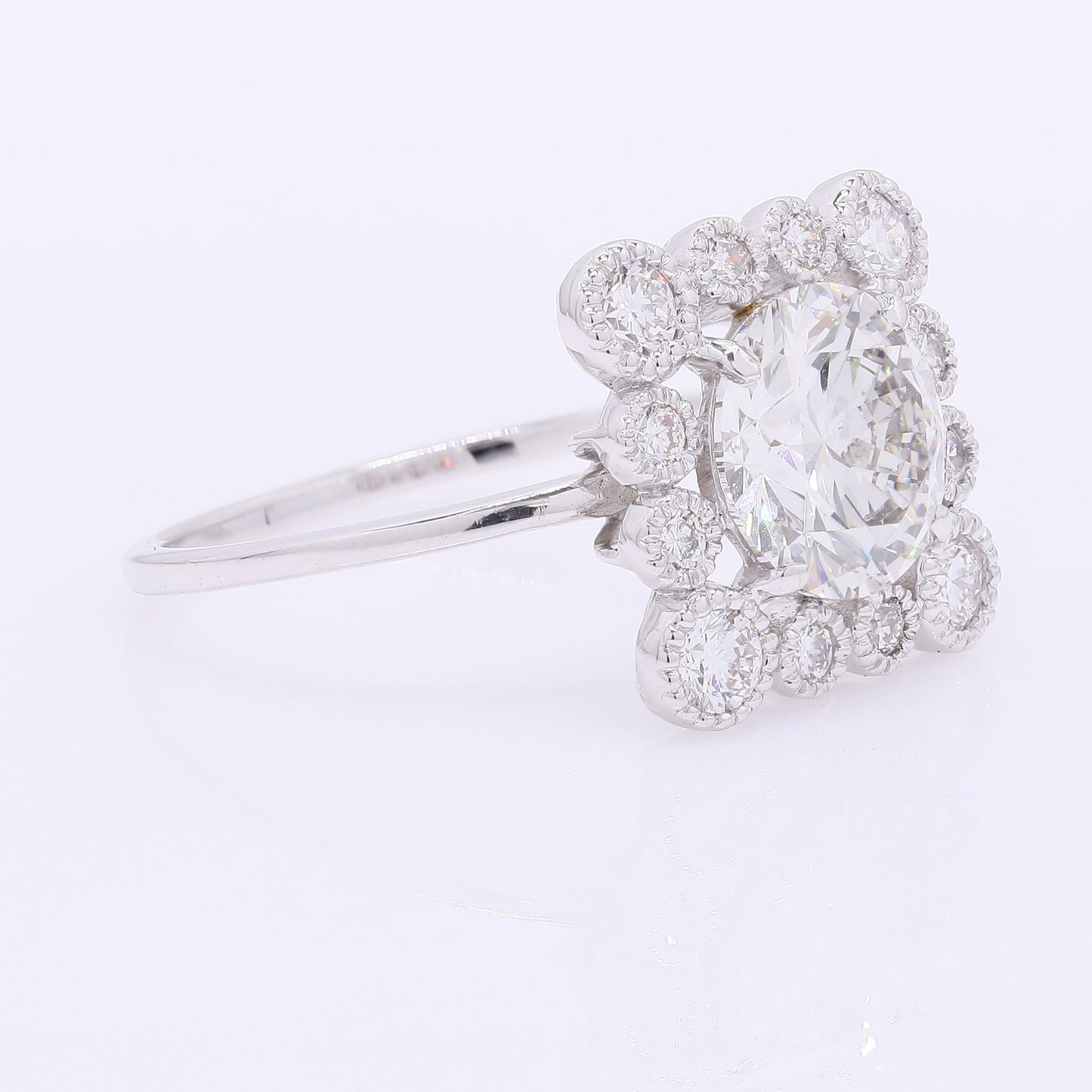 2.44 Carats Lab Grown Diamond 14K Gold Ring
