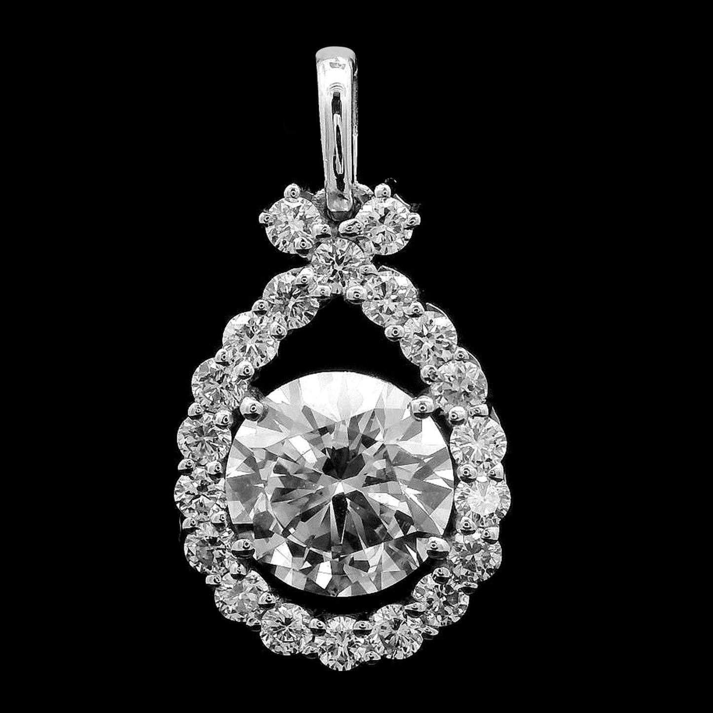 2.15 Carats Lab Grown Diamond 14K Gold Pendant