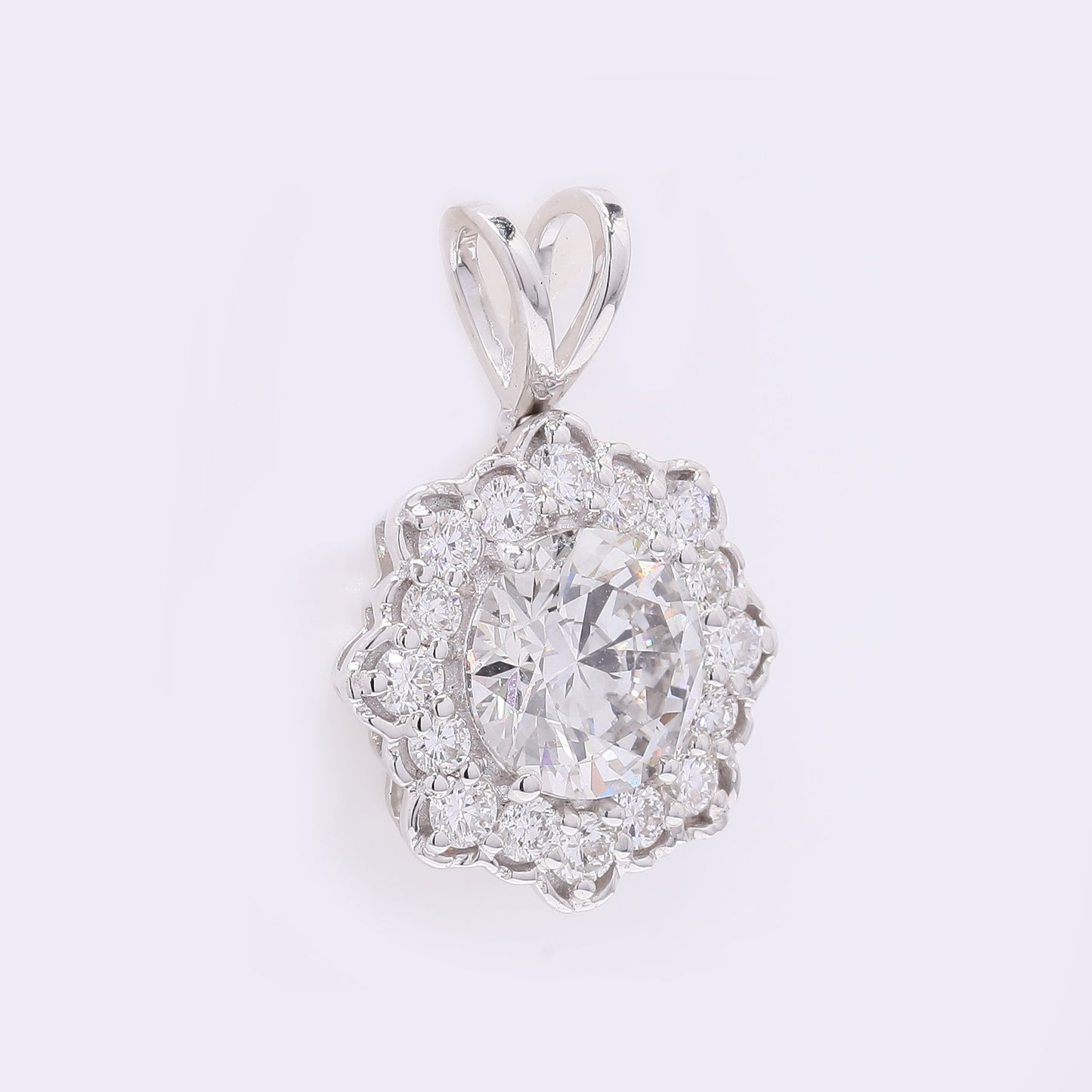 2.11 Carats Lab Grown Diamond 14K Gold Pendant