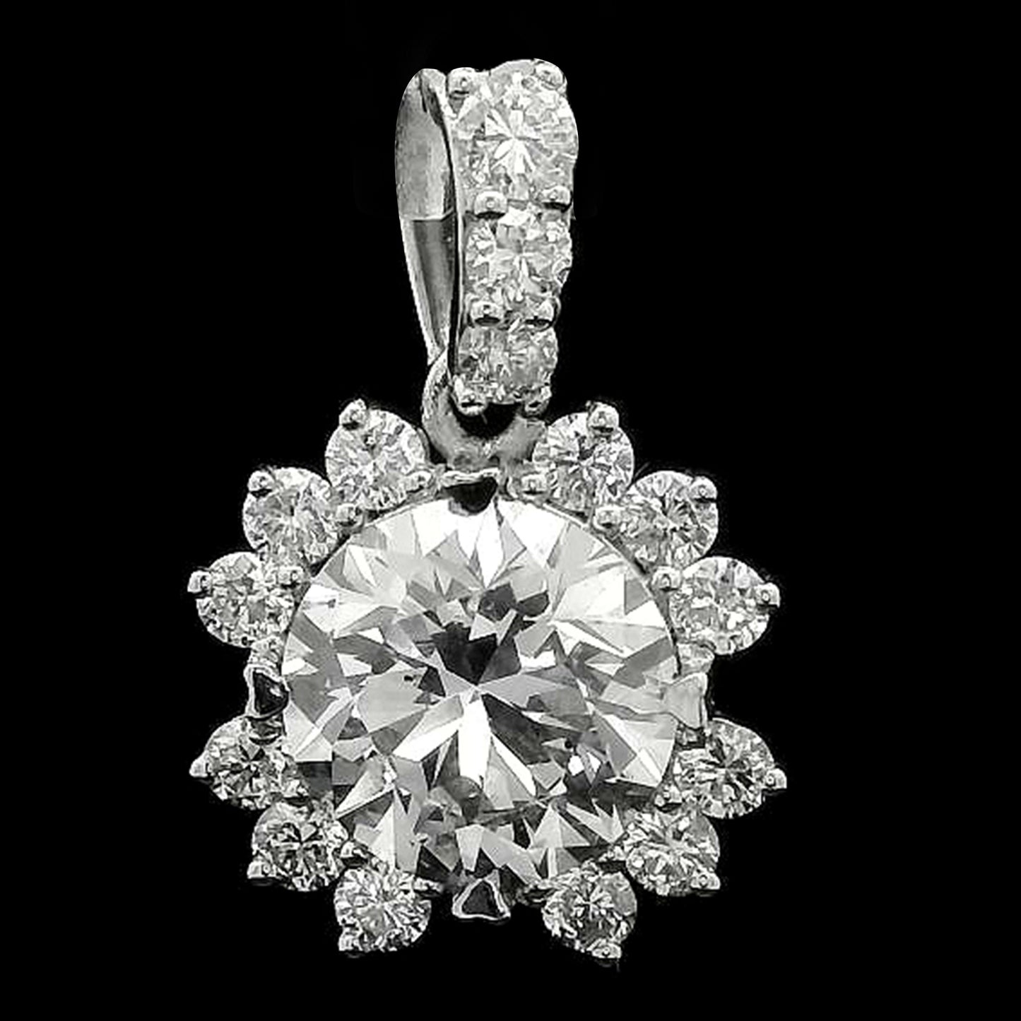 2.13 Carats Lab Grown Diamond 14K Gold Pendant