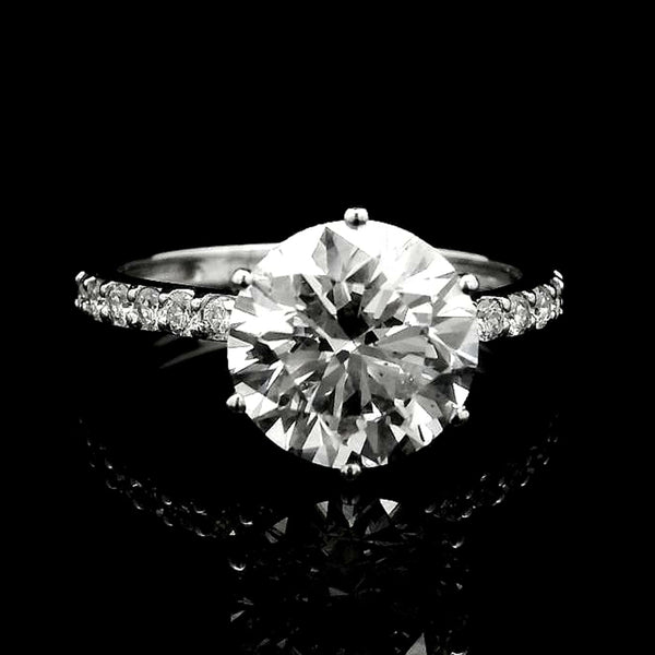 3.21 Carats Lab Grown Diamond 14K Gold Ring