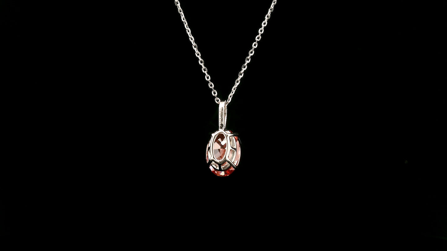 2.02 Carats Pink Lab Grown Diamond 14K Gold Pendant