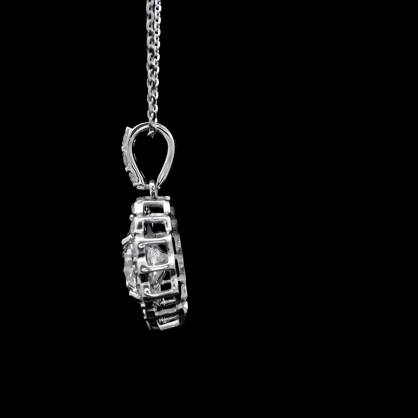 2.18 Carats Lab Grown Diamond 14K Gold Pendant