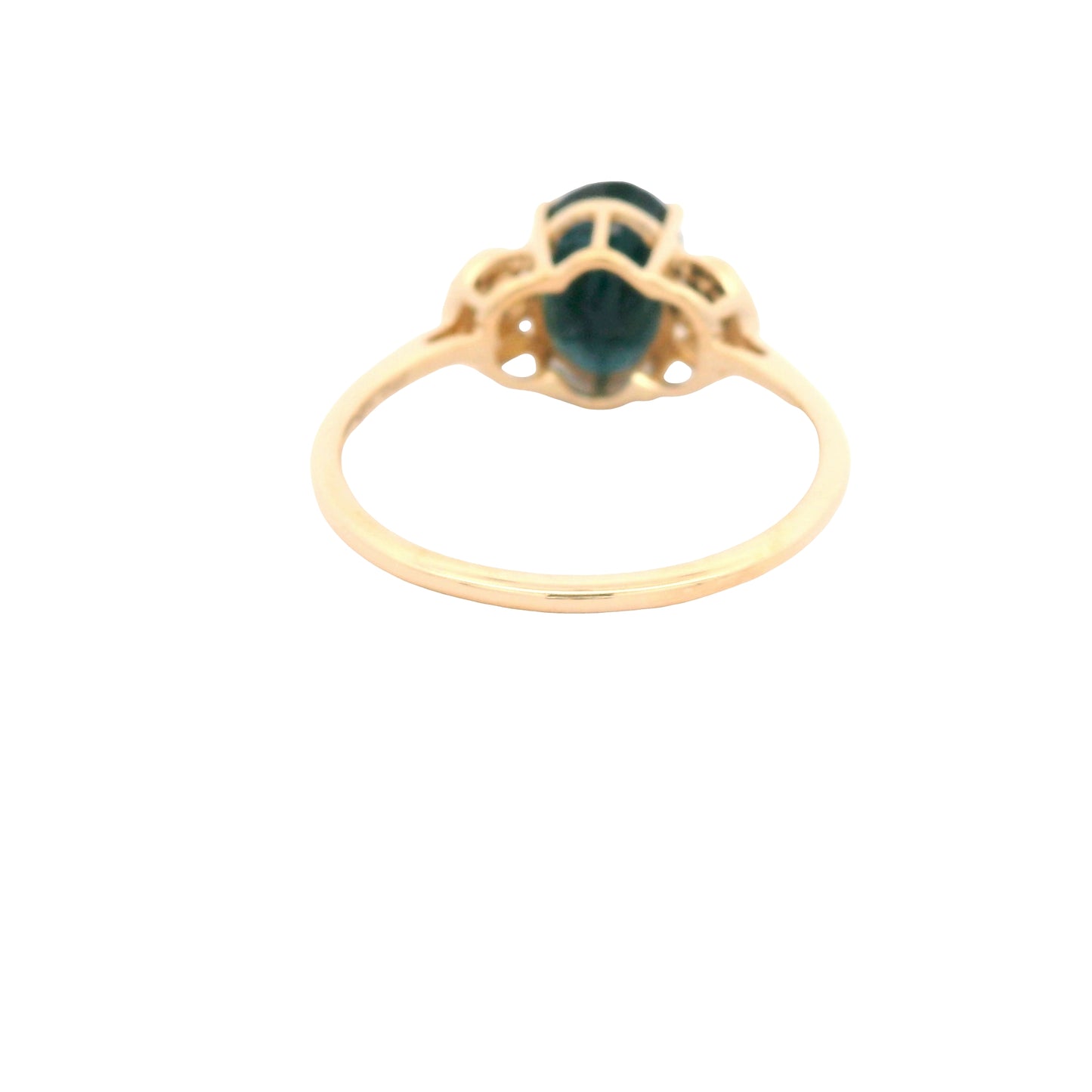 2.18 Ct Oval Sapphire 14K Gold Ring