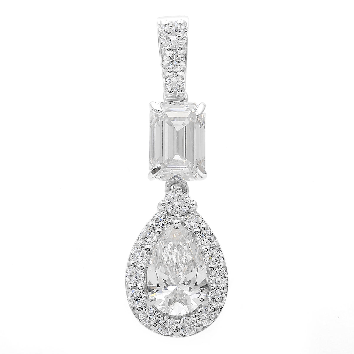 2.92 Carats Lab Grown Diamond 14K Gold Pendant