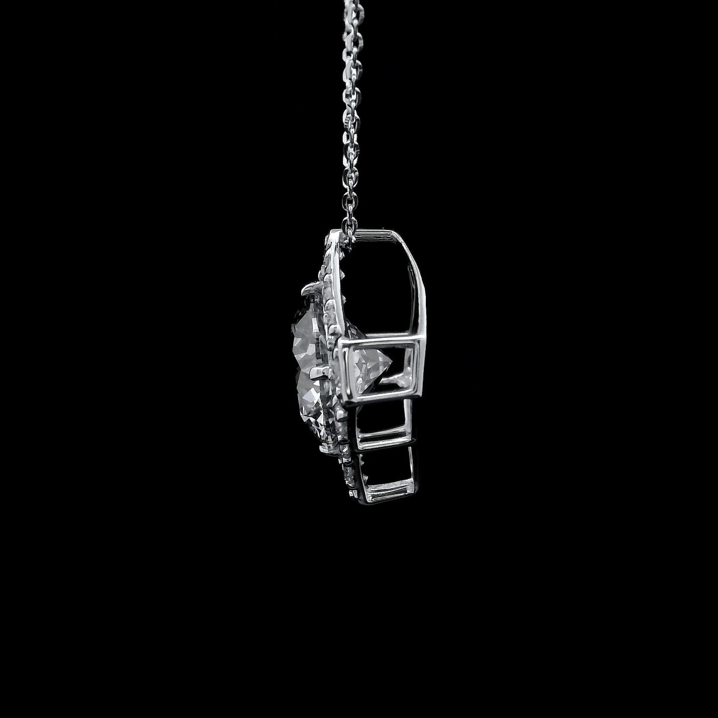 3.60 Carats Lab Grown Diamond 14K Gold Pendant